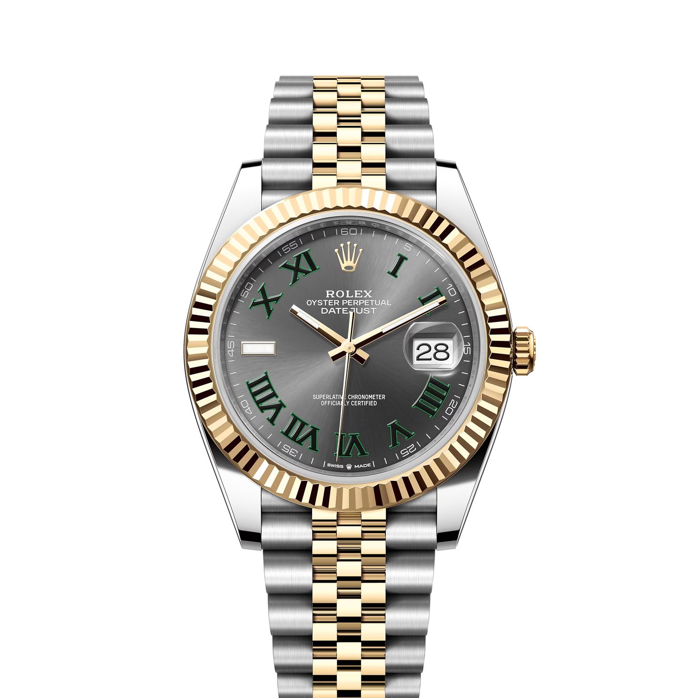 Rolex Datejust 41 126333 (2024) - Grey dial 41 mm Gold/Steel case (1/8)