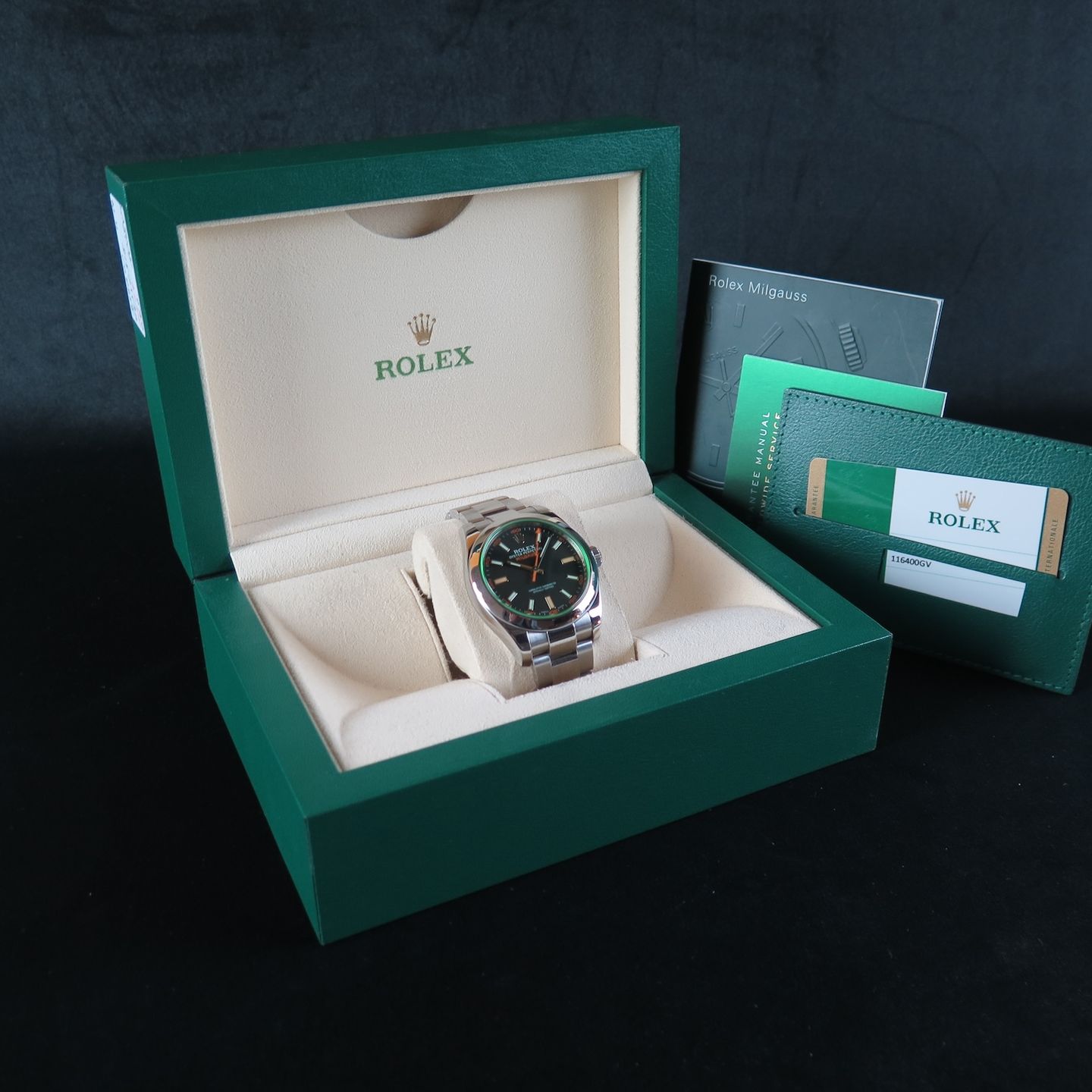 Rolex Milgauss 116400GV (2017) - 40mm Staal (8/8)