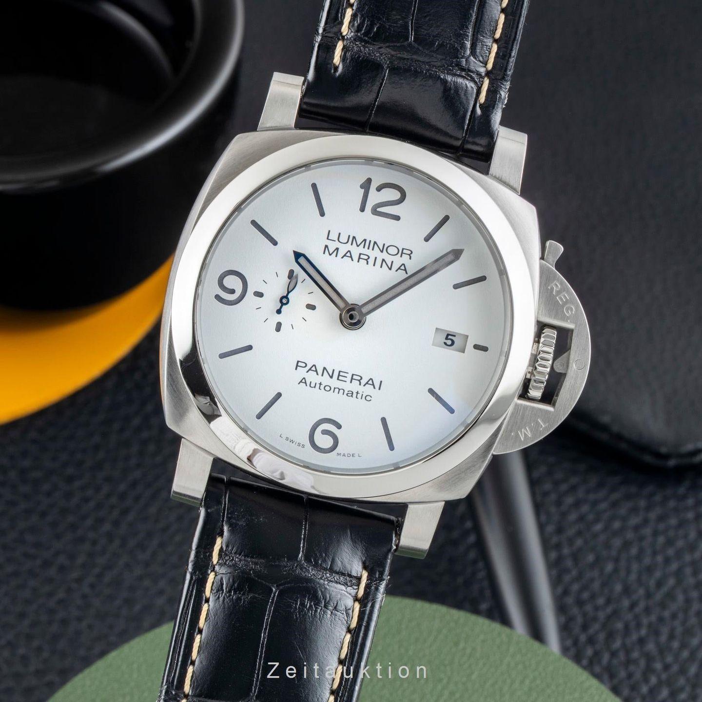 Panerai Luminor Marina PAM01314 (Onbekend (willekeurig serienummer)) - Wit wijzerplaat 44mm Staal (1/8)