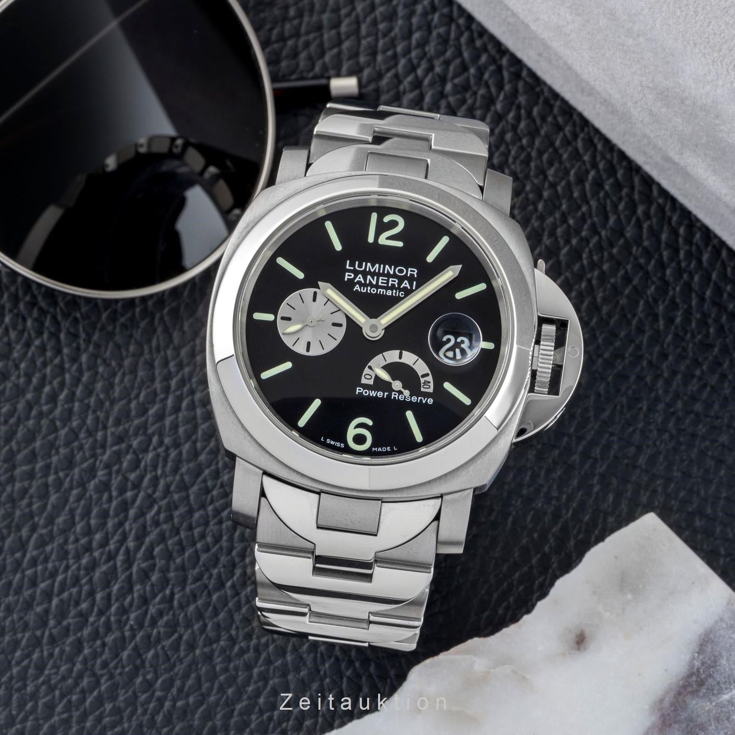 Panerai Luminor Power Reserve PAM00171 (Onbekend (willekeurig serienummer)) - Zwart wijzerplaat 44mm Staal (3/8)