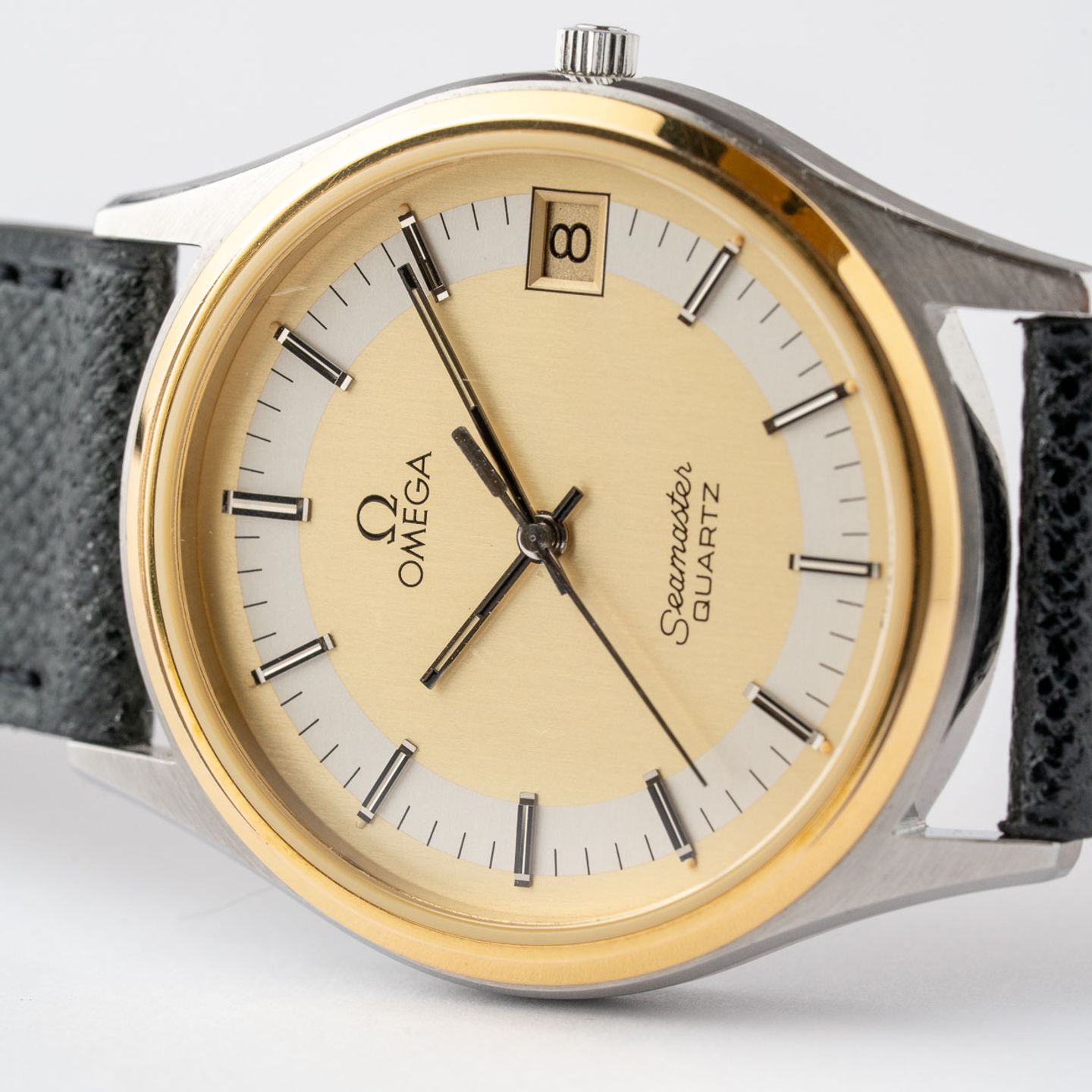 Omega Seamaster 196.0216 (1983) - Multi-colour dial 34 mm Gold/Steel case (3/8)