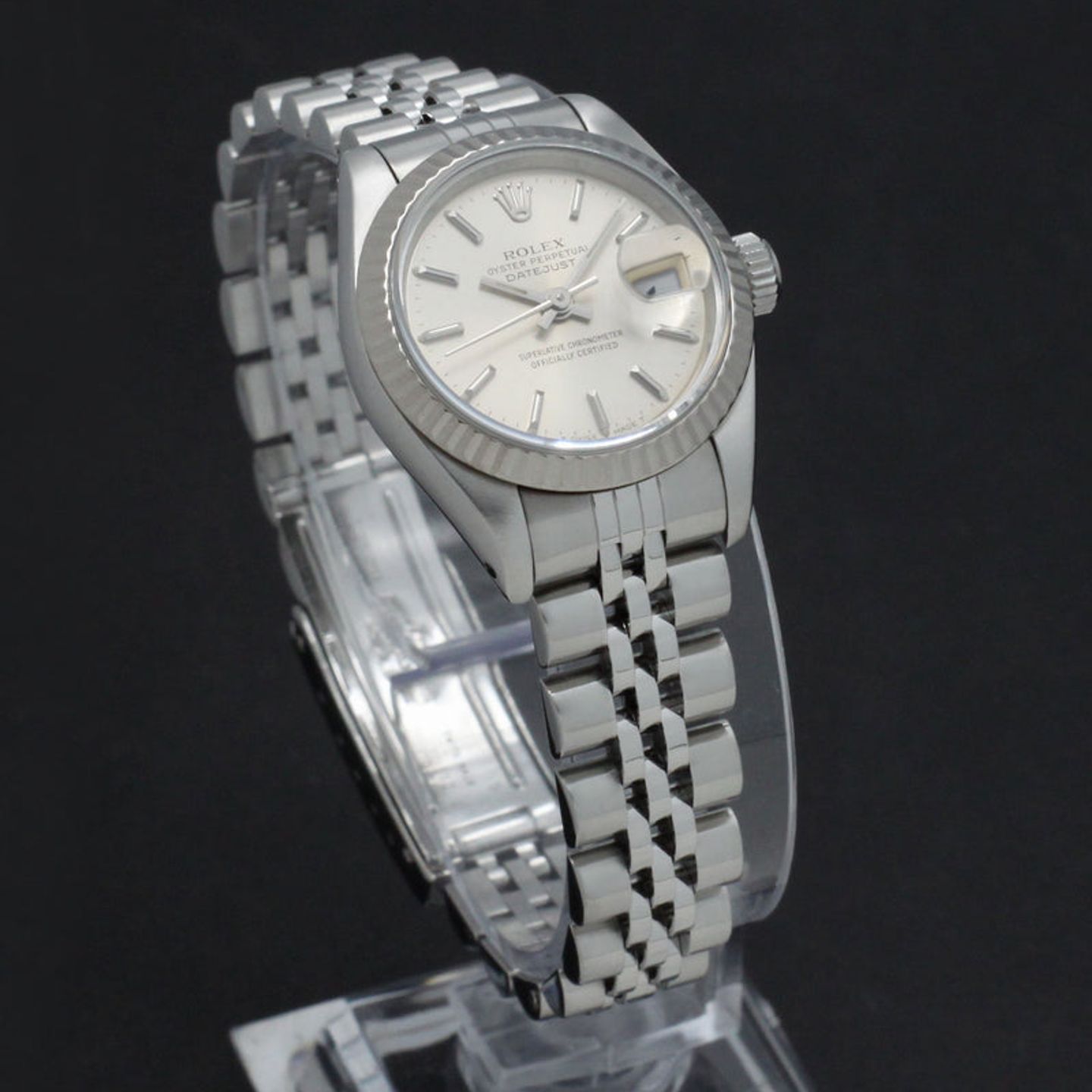 Rolex Lady-Datejust 69174 (1993) - Zilver wijzerplaat 26mm Staal (4/7)