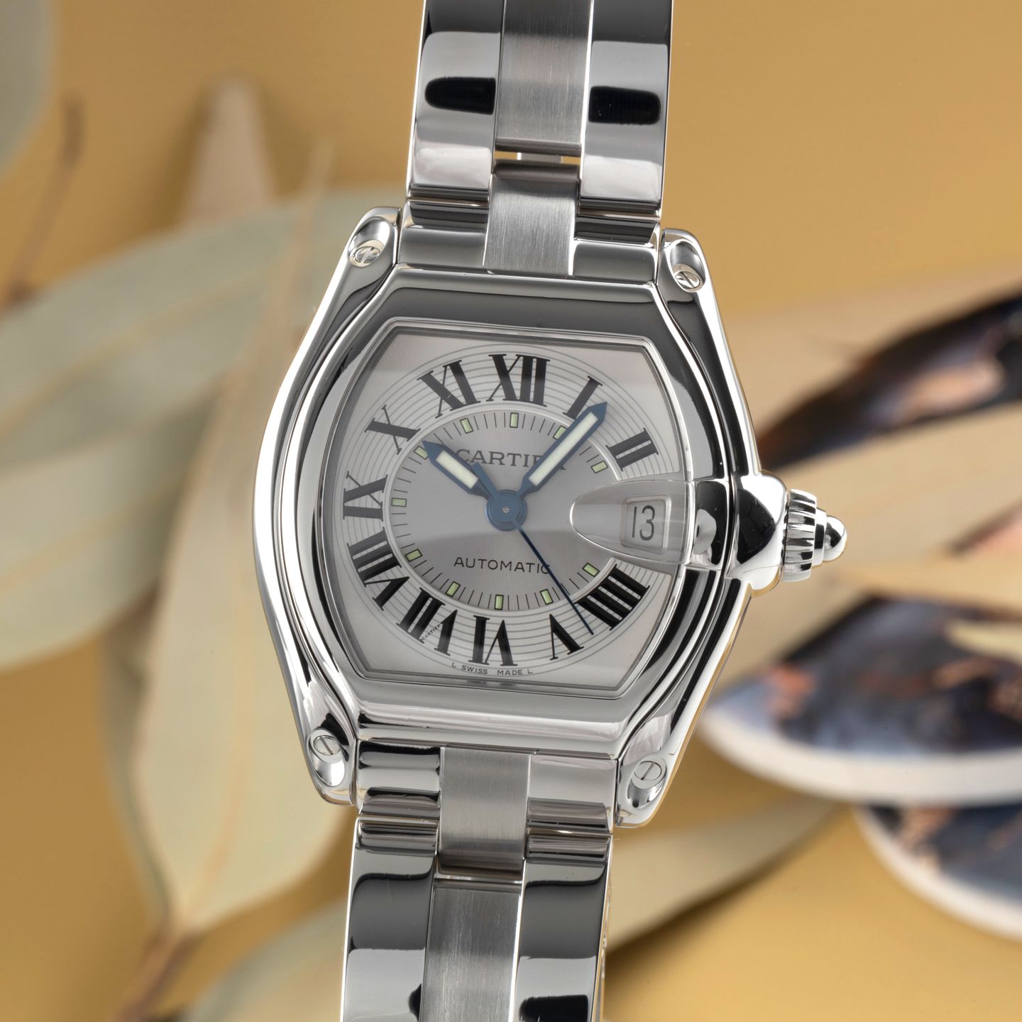 Cartier Roadster W62000V3 (2005) - 38 mm Steel case (3/8)