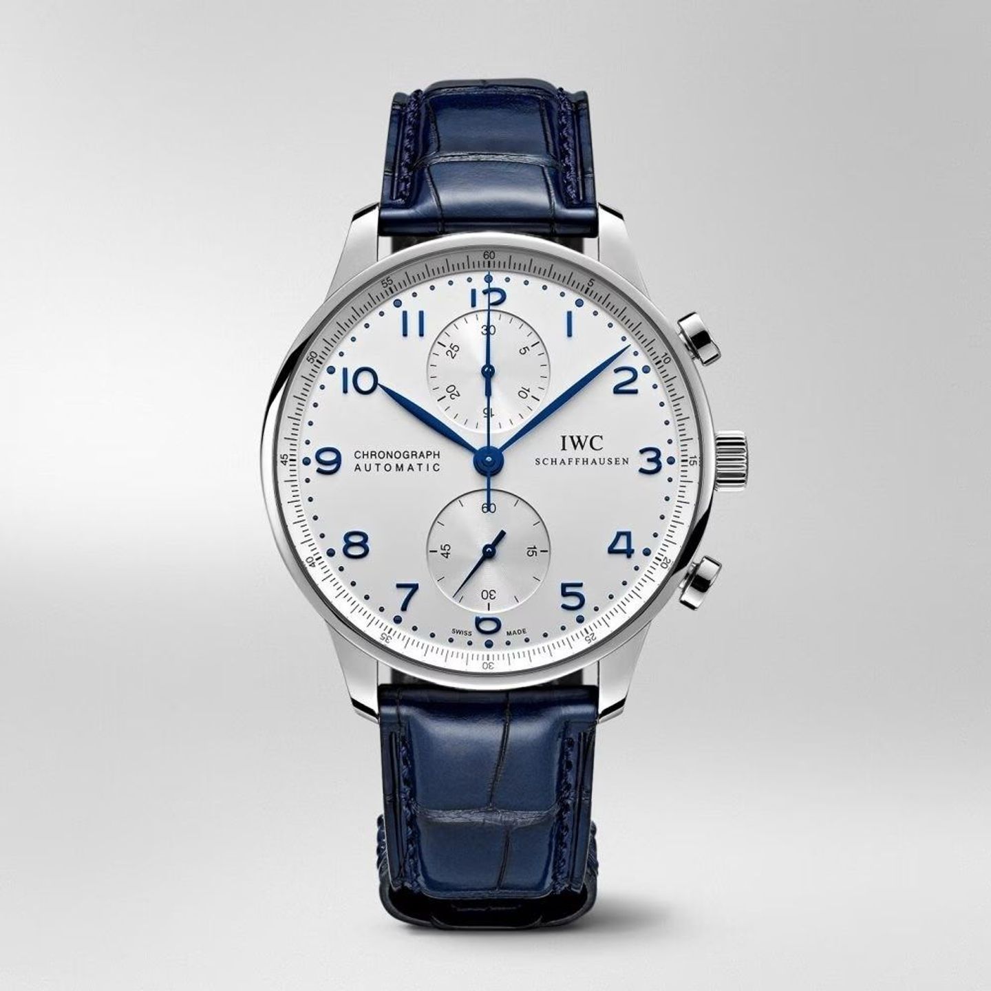 IWC Portuguese Chronograph IW371446 (2012) - Silver dial 40 mm Steel case (1/1)