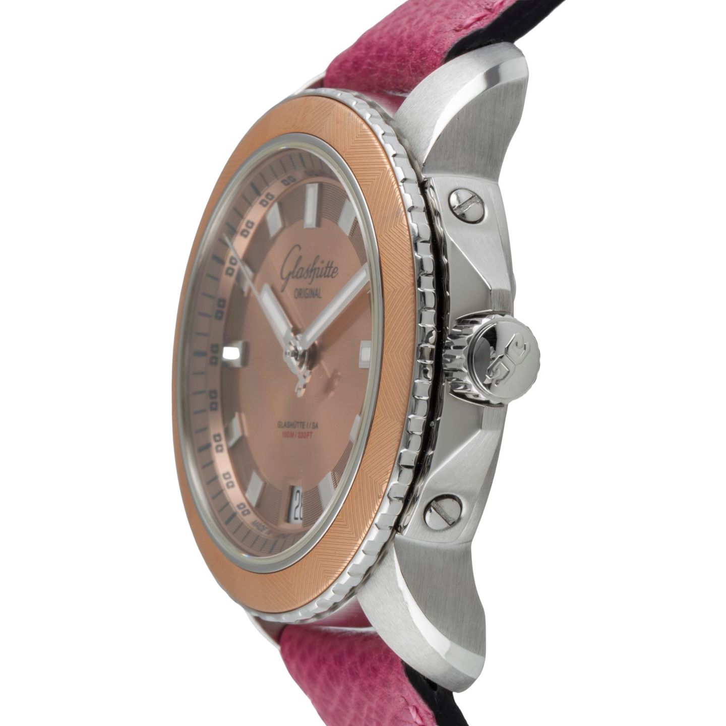 Glashütte Original Sport Evolution 1-39-21-01-02-04 (Onbekend (willekeurig serienummer)) - Roze wijzerplaat 37mm Staal (6/8)