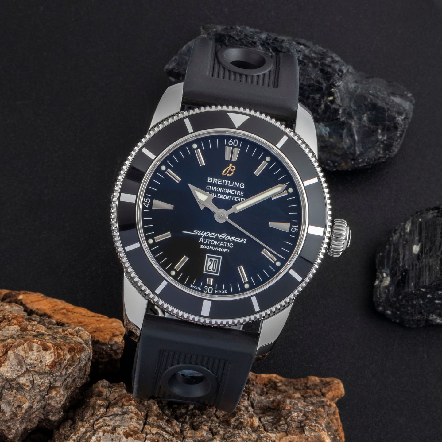 Breitling Superocean Heritage 46 A1732024/B868 (Unknown (random serial)) - Black dial 46 mm Steel case (1/8)