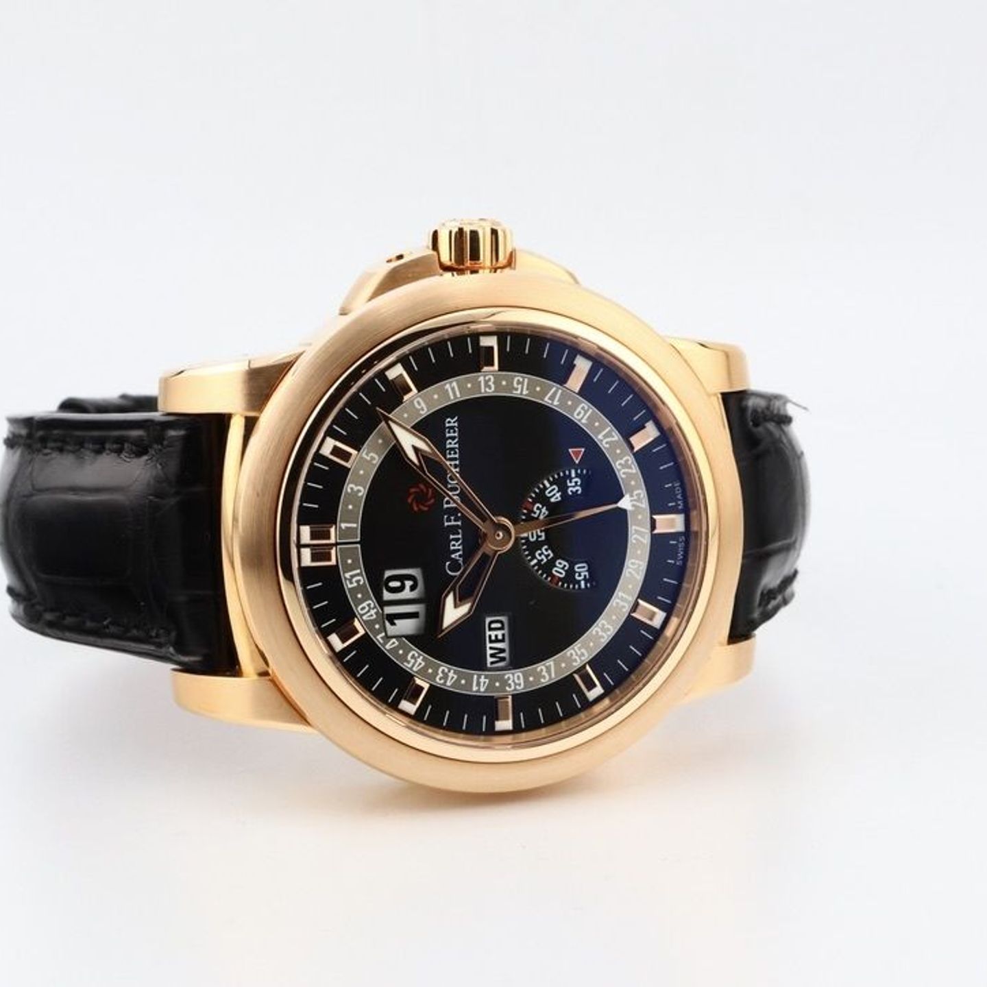 Carl F. Bucherer Patravi 00.10629.03.33.01 (Unknown (random serial)) - Black dial 42 mm Rose Gold case (7/8)