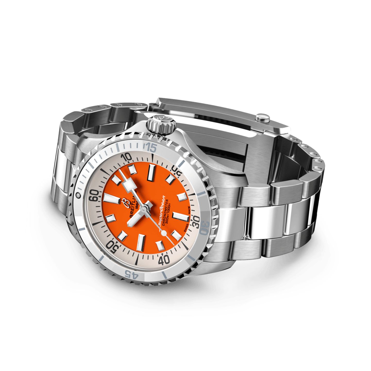 Breitling Superocean A17377211O1A1 (2024) - Orange dial 36 mm Steel case (3/5)