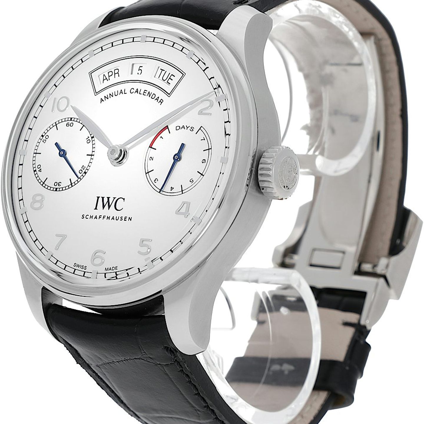 IWC Portuguese Annual Calendar IW503501 (2021) - Silver dial 44 mm Steel case (3/5)