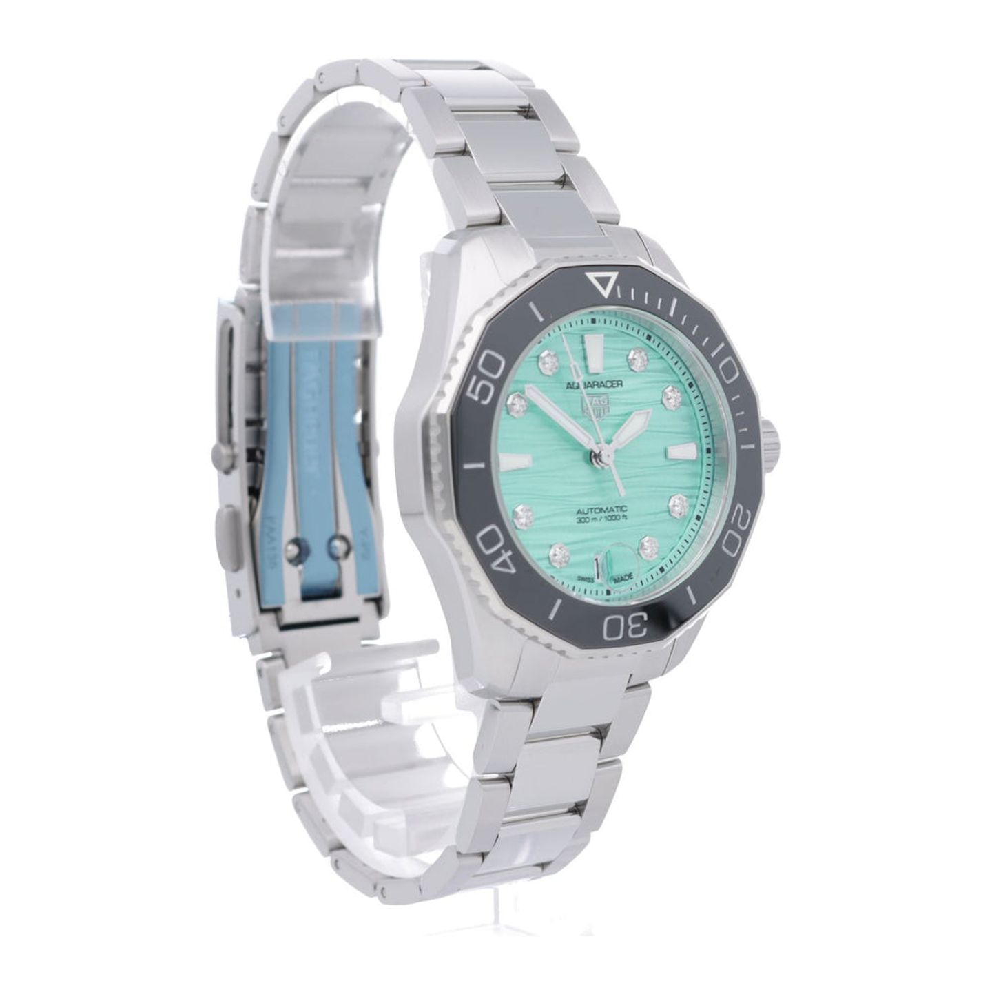 TAG Heuer Aquaracer WBP231K.BA0618 (2024) - Turquoise dial 36 mm Steel case (7/7)