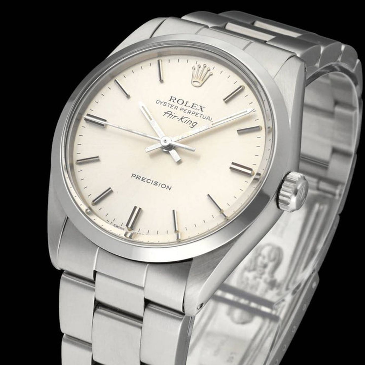 Rolex Air-King 5500 (1988) - Silver dial 34 mm Steel case (6/7)