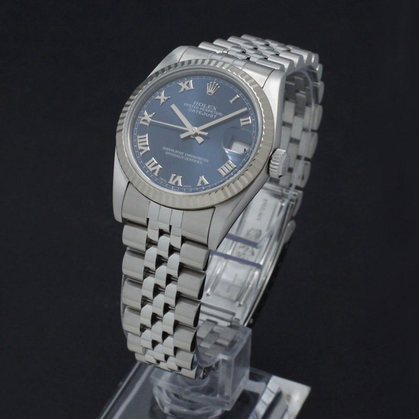 Rolex Datejust 31 68274 (1999) - Blue dial 31 mm Steel case (2/7)