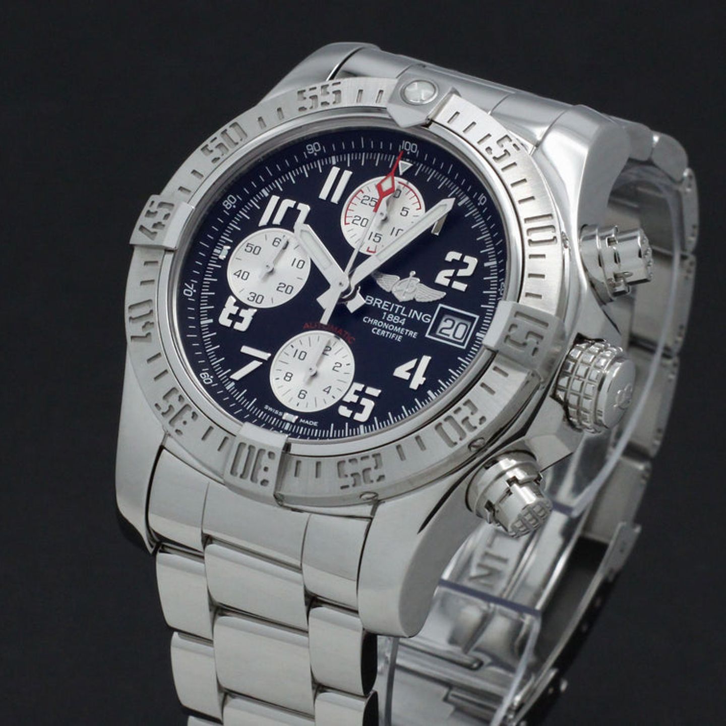 Breitling Avenger II A13381 (2014) - Zwart wijzerplaat 43mm Staal (7/7)