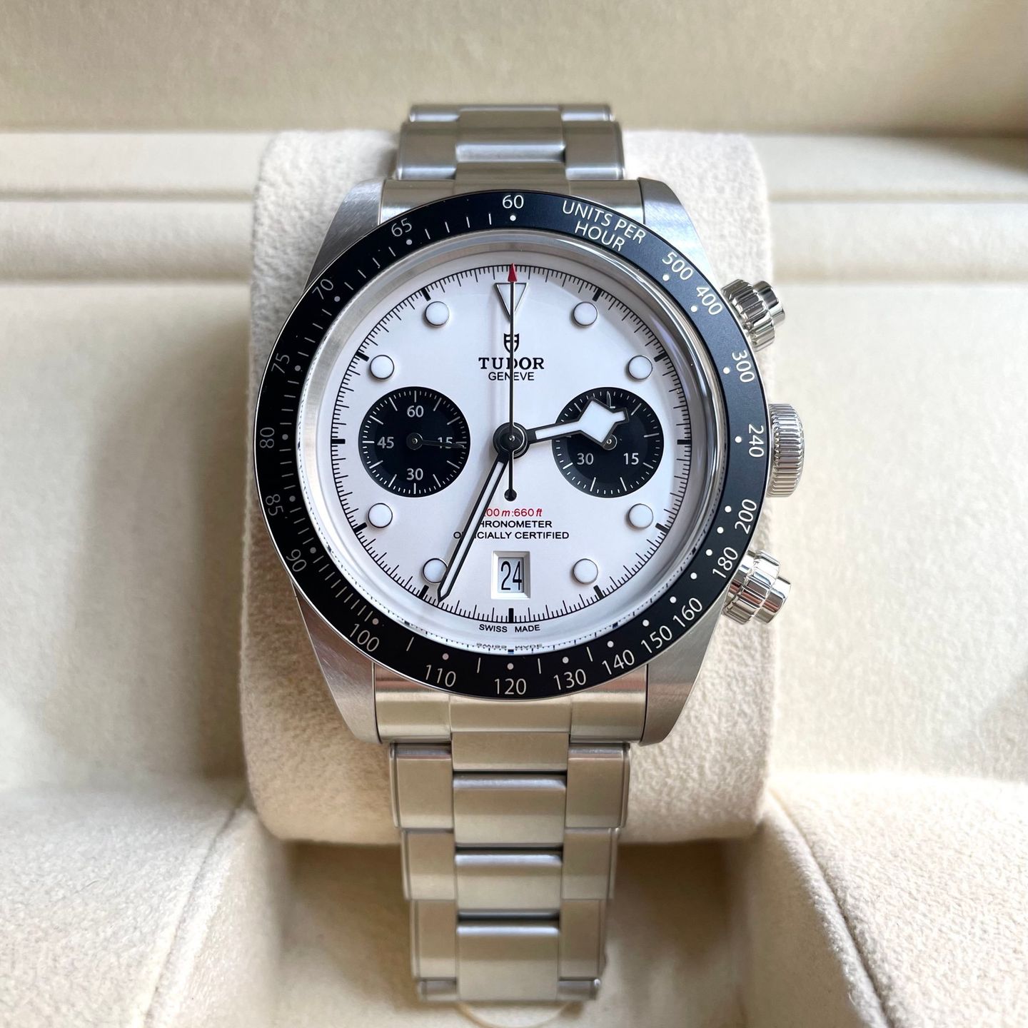 Tudor Black Bay Chrono 79360N (2023) - Wit wijzerplaat 41mm Staal (1/7)