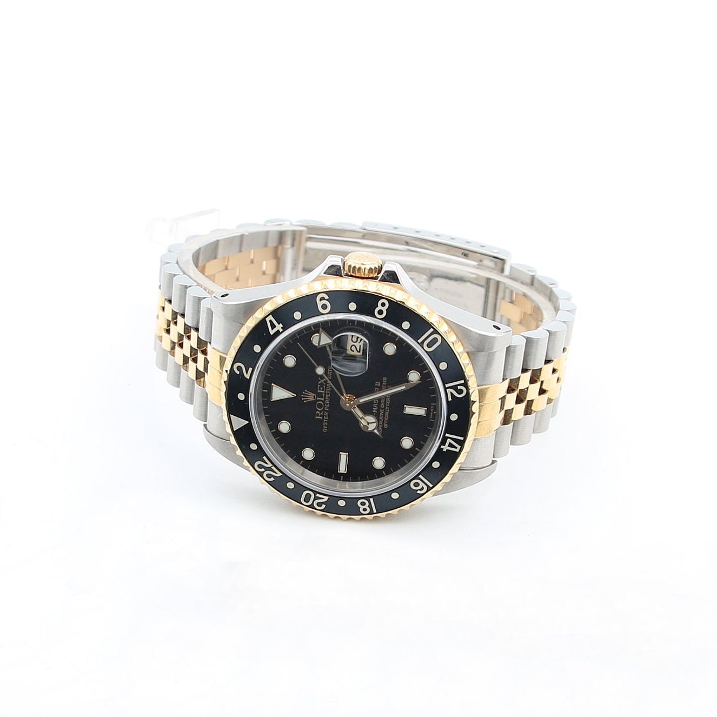 Rolex GMT-Master II 16713 (Onbekend (willekeurig serienummer)) - Zwart wijzerplaat 40mm Goud/Staal (8/8)