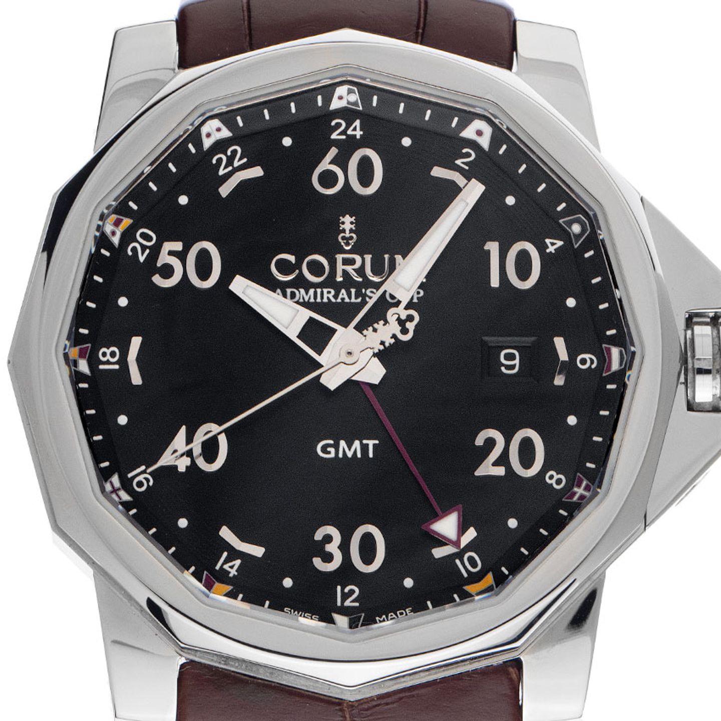 Corum Admiral's Cup 01.0055 (2015) - Zwart wijzerplaat 45mm Staal (1/8)
