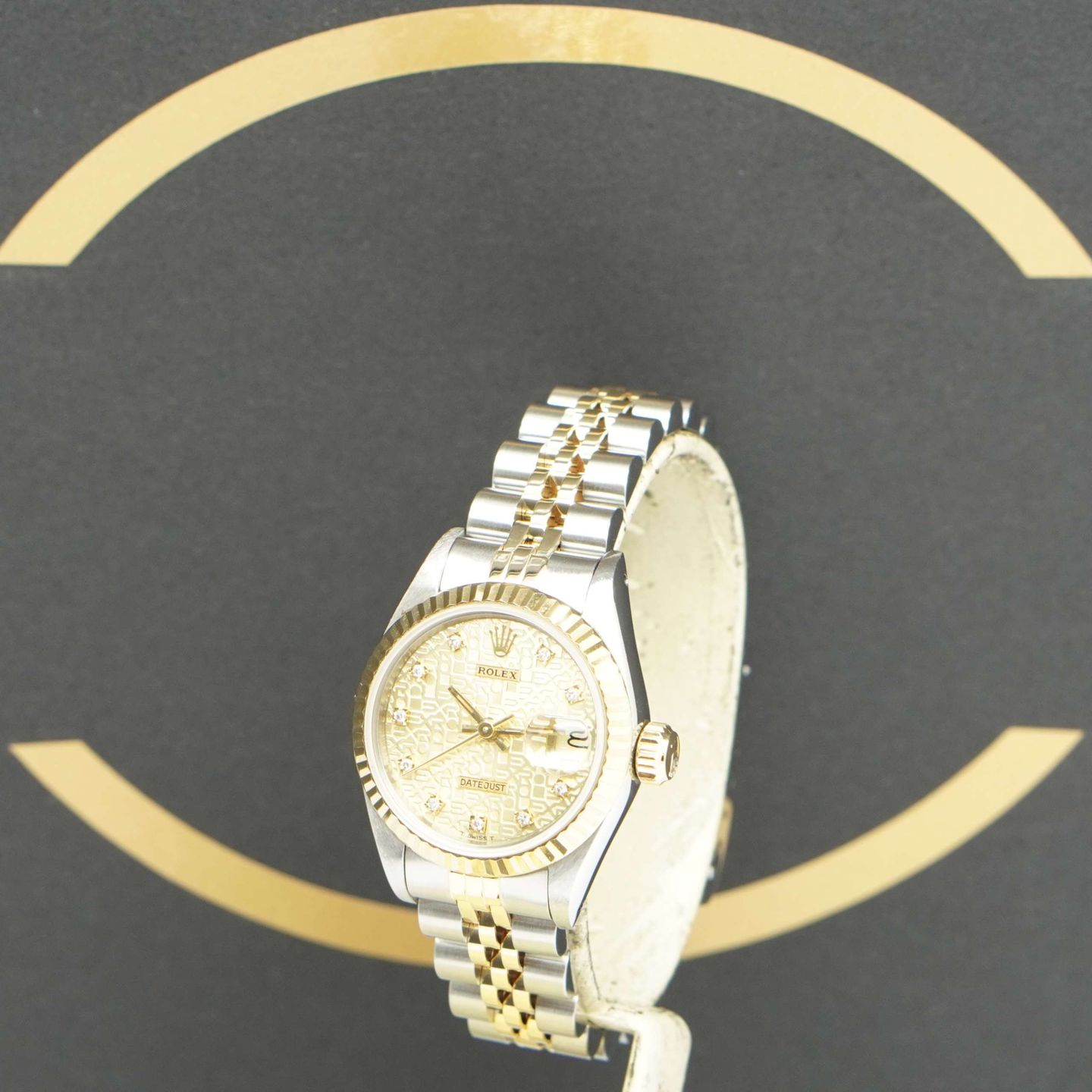 Rolex Lady-Datejust 69173 (1991) - Gold dial 26 mm Gold/Steel case (2/7)