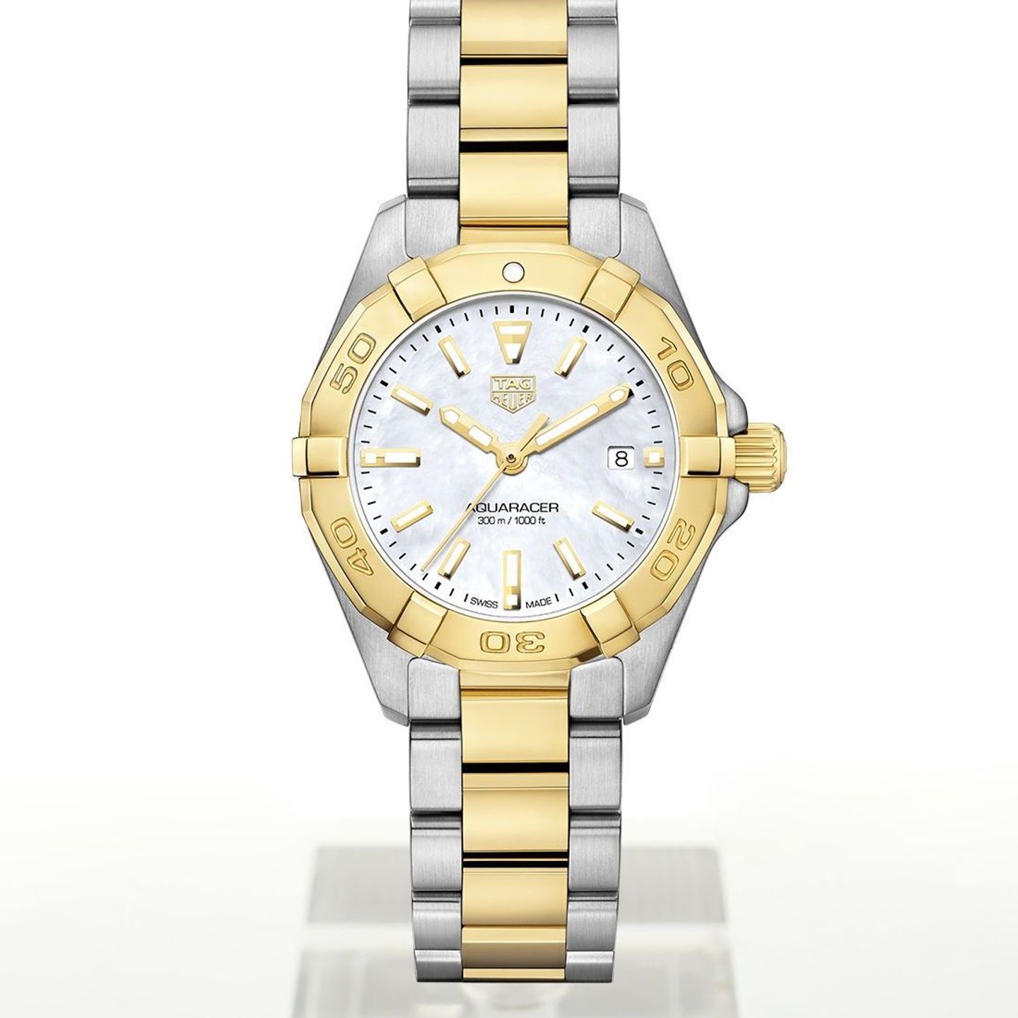 TAG Heuer Aquaracer Lady WBD1420.BB0321 (2024) - Wit wijzerplaat 27mm Staal (2/2)