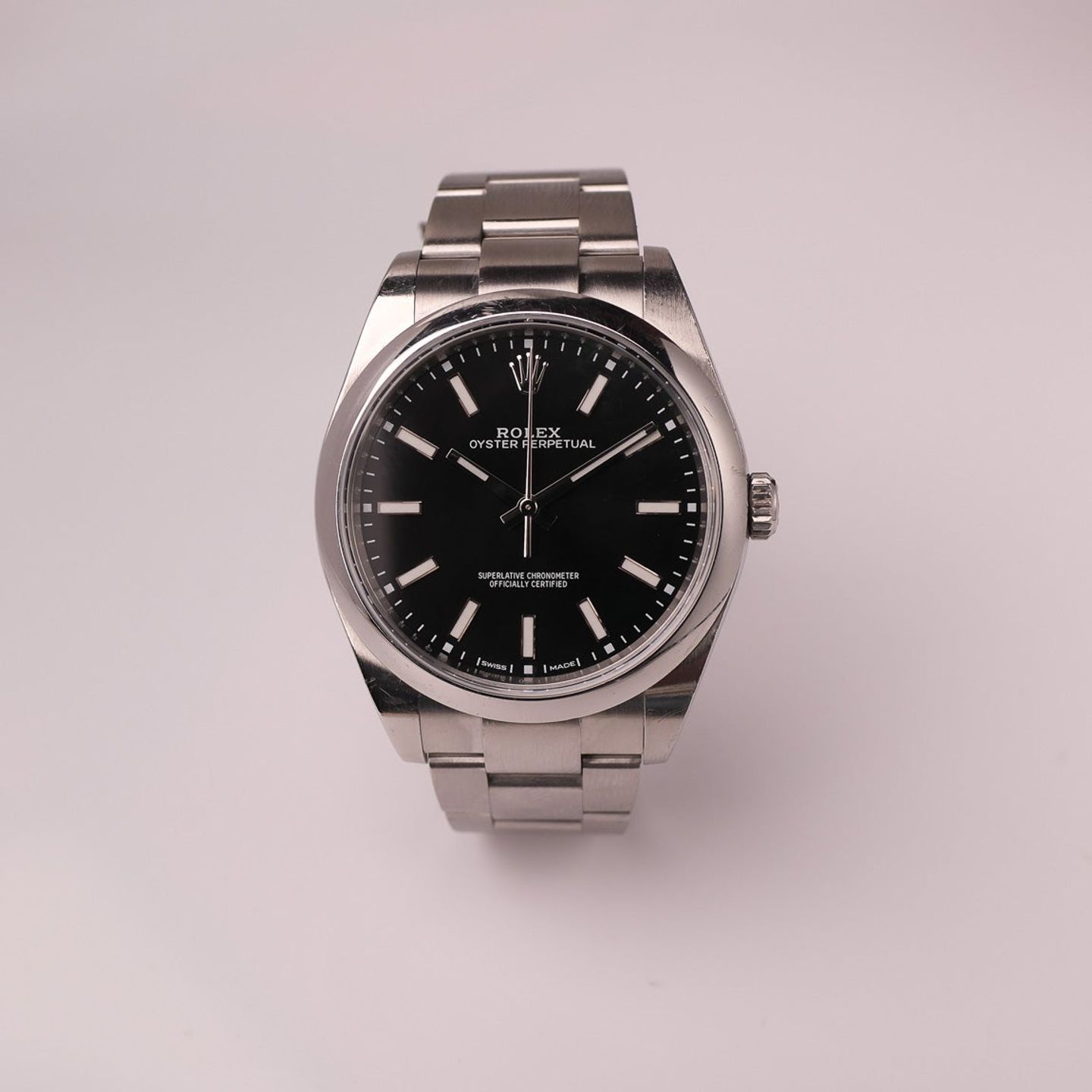 Rolex Oyster Perpetual 39 114300 (2018) - Black dial 39 mm Steel case (4/6)