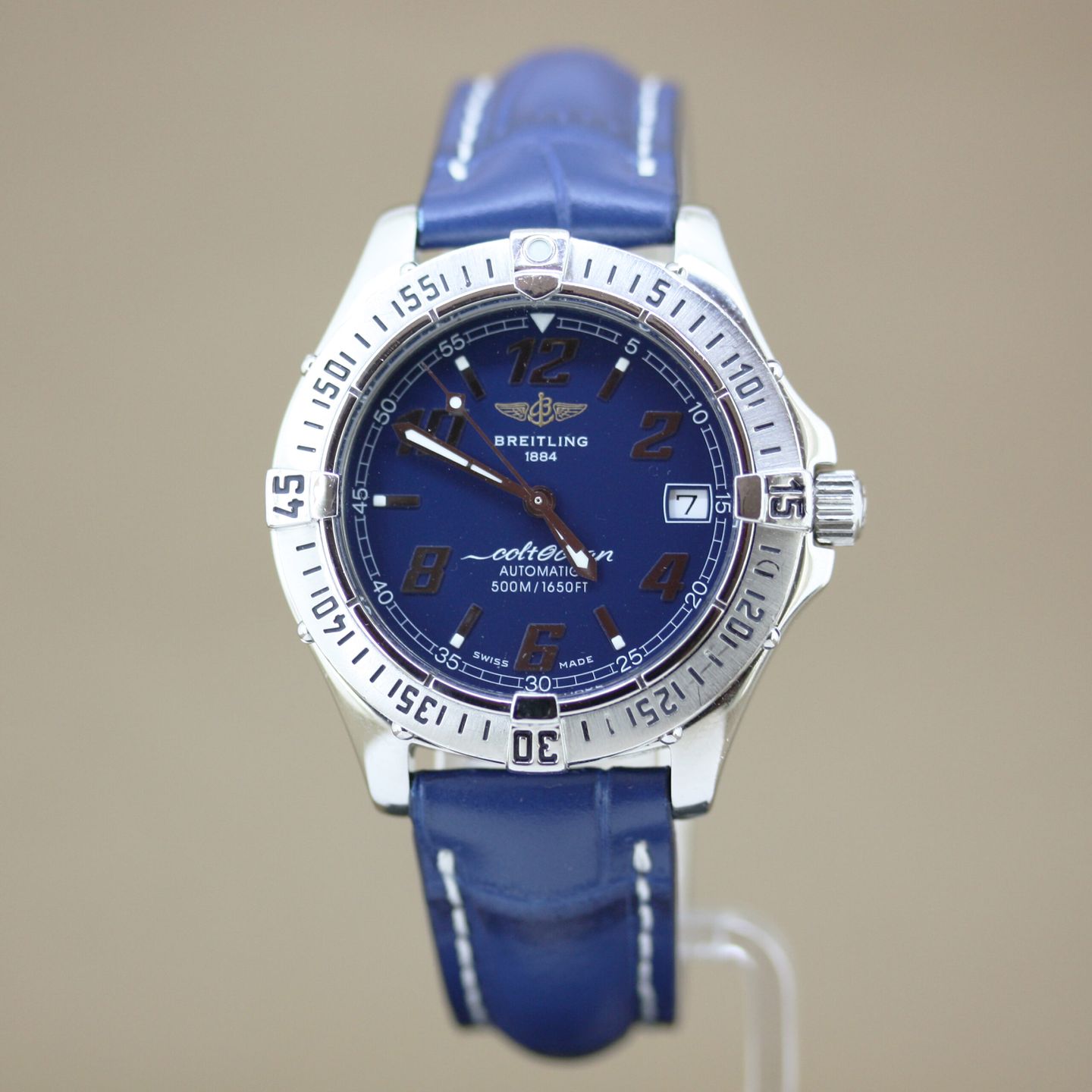 Breitling Colt Automatic A17050 (1999) - Blauw wijzerplaat 38mm Staal (2/8)