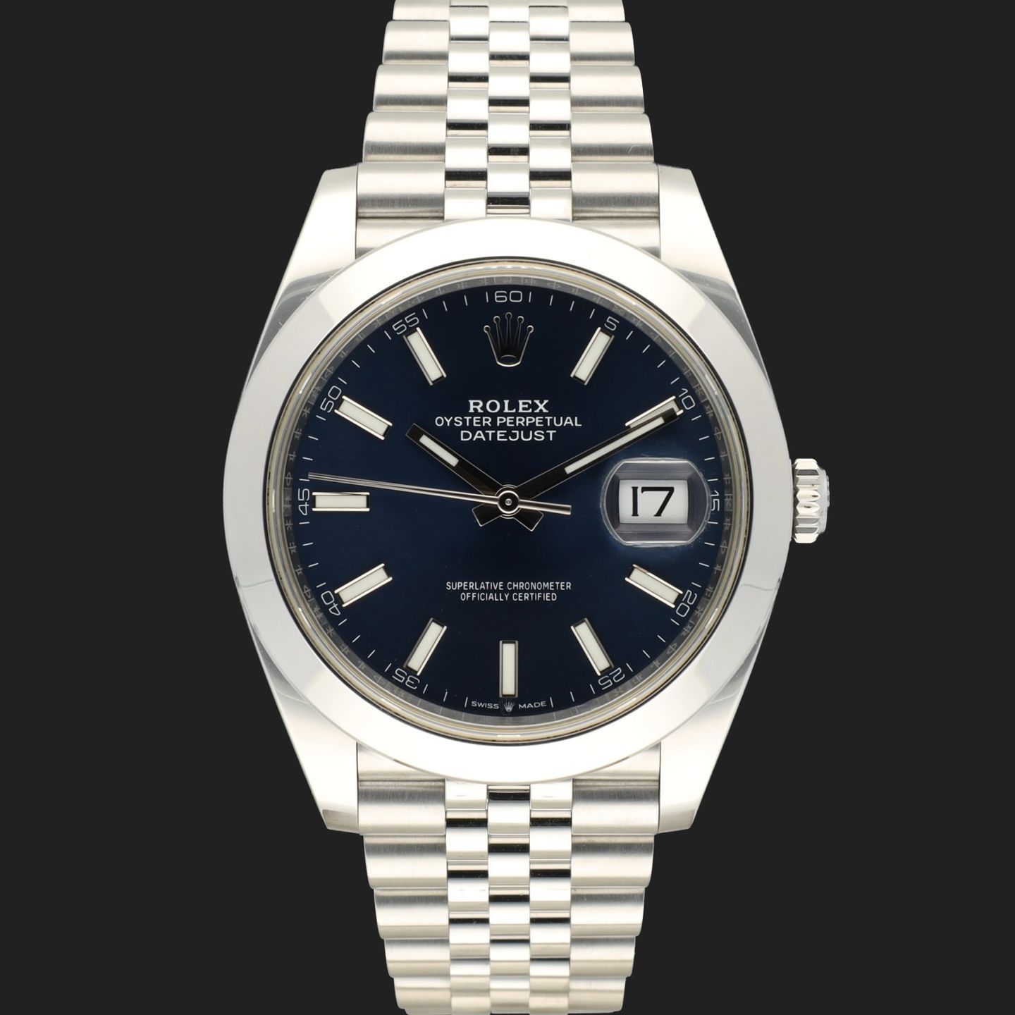 Rolex Datejust 41 126300 (2021) - Blauw wijzerplaat 41mm Staal (3/8)