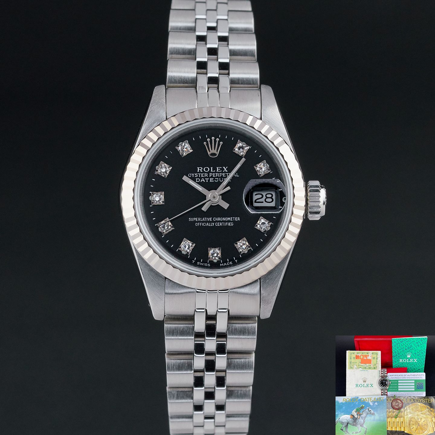Rolex Lady-Datejust 69174 (1988) - 26mm Staal (1/8)