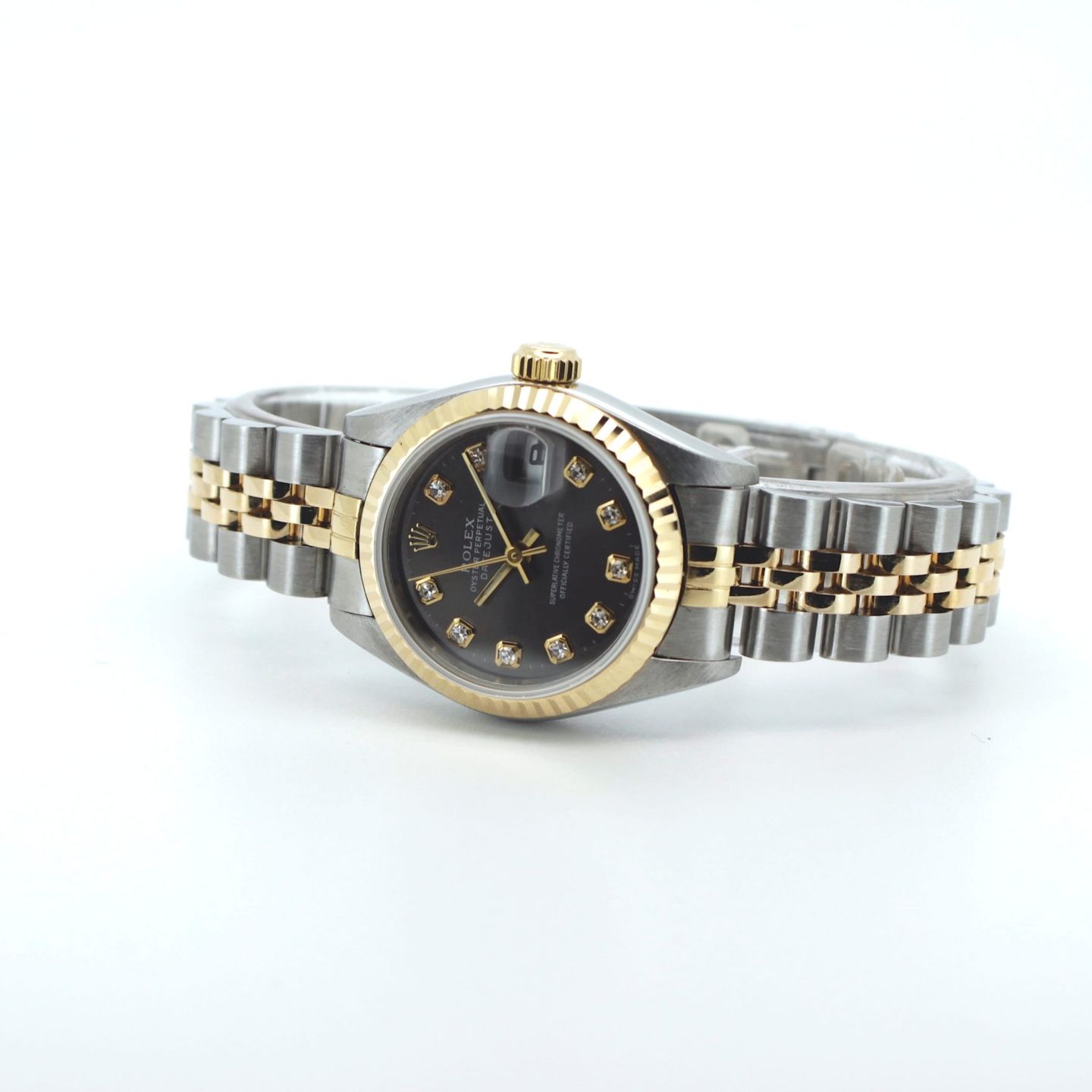Rolex Lady-Datejust 69173 (Unknown (random serial)) - Grey dial 26 mm Gold/Steel case (3/8)