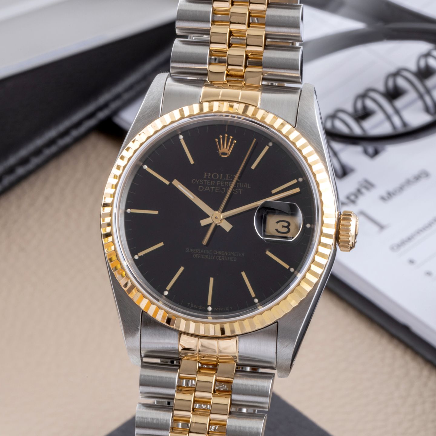 Rolex Datejust 36 16233 (Onbekend (willekeurig serienummer)) - 36mm Goud/Staal (3/8)