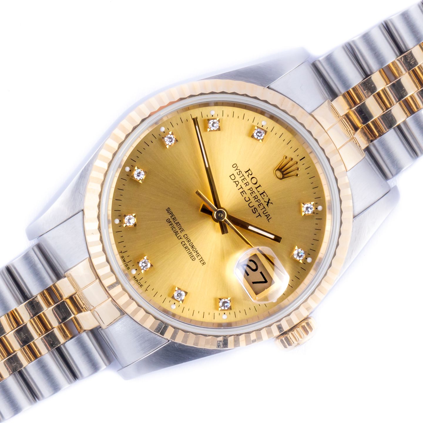 Rolex Datejust 36 16233 (1990) - 36 mm Gold/Steel case (1/8)