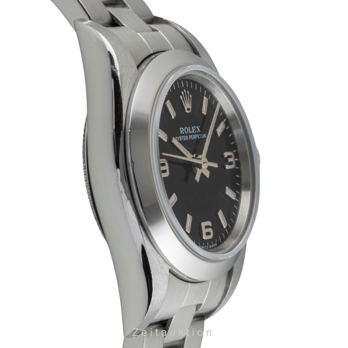 Rolex Oyster Perpetual 76080 (2006) - Black dial 26 mm Steel case (6/8)