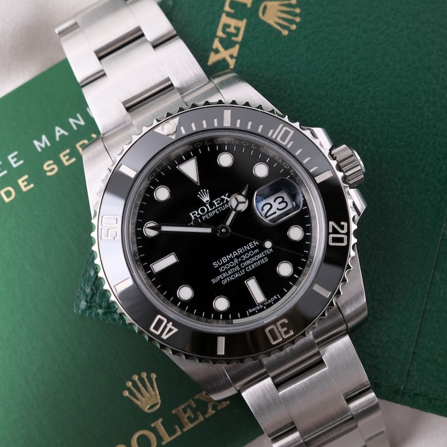 Rolex Submariner Date 116610LN (2018) - Zwart wijzerplaat 40mm Staal (1/8)