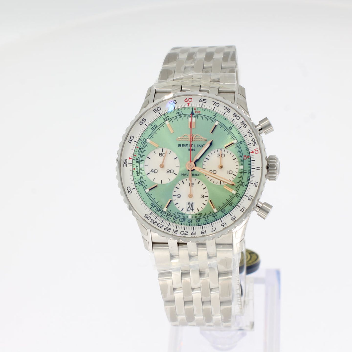 Breitling Navitimer AB0139211L1A1 (2024) - Groen wijzerplaat 41mm Staal (1/4)