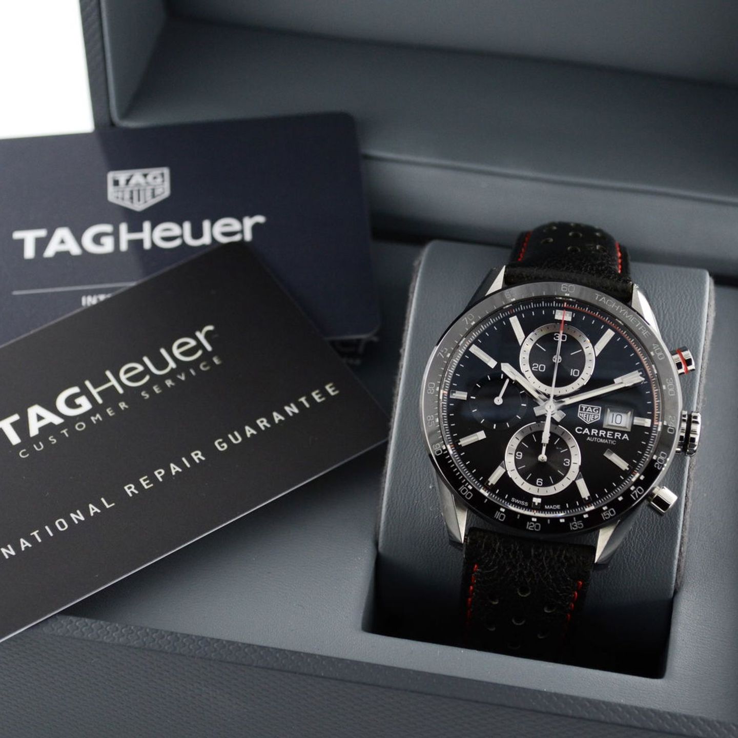 TAG Heuer Carrera CBM2110 (2022) - Zwart wijzerplaat 41mm Staal (7/7)