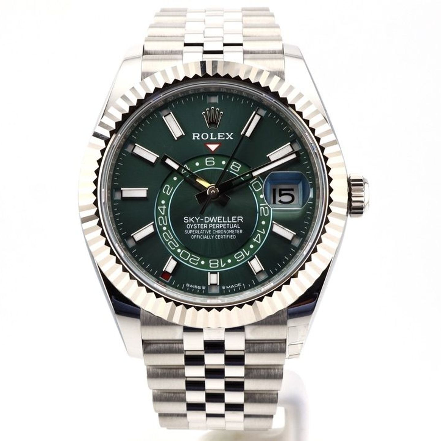 Rolex Sky-Dweller 336934 (2024) - Green dial 42 mm Steel case (1/8)