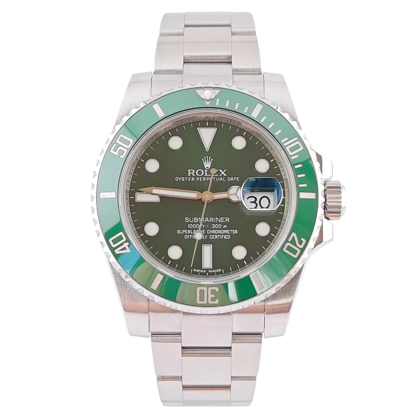 Rolex Submariner Date 116610LV (Unknown (random serial)) - Green dial 40 mm Steel case (1/8)