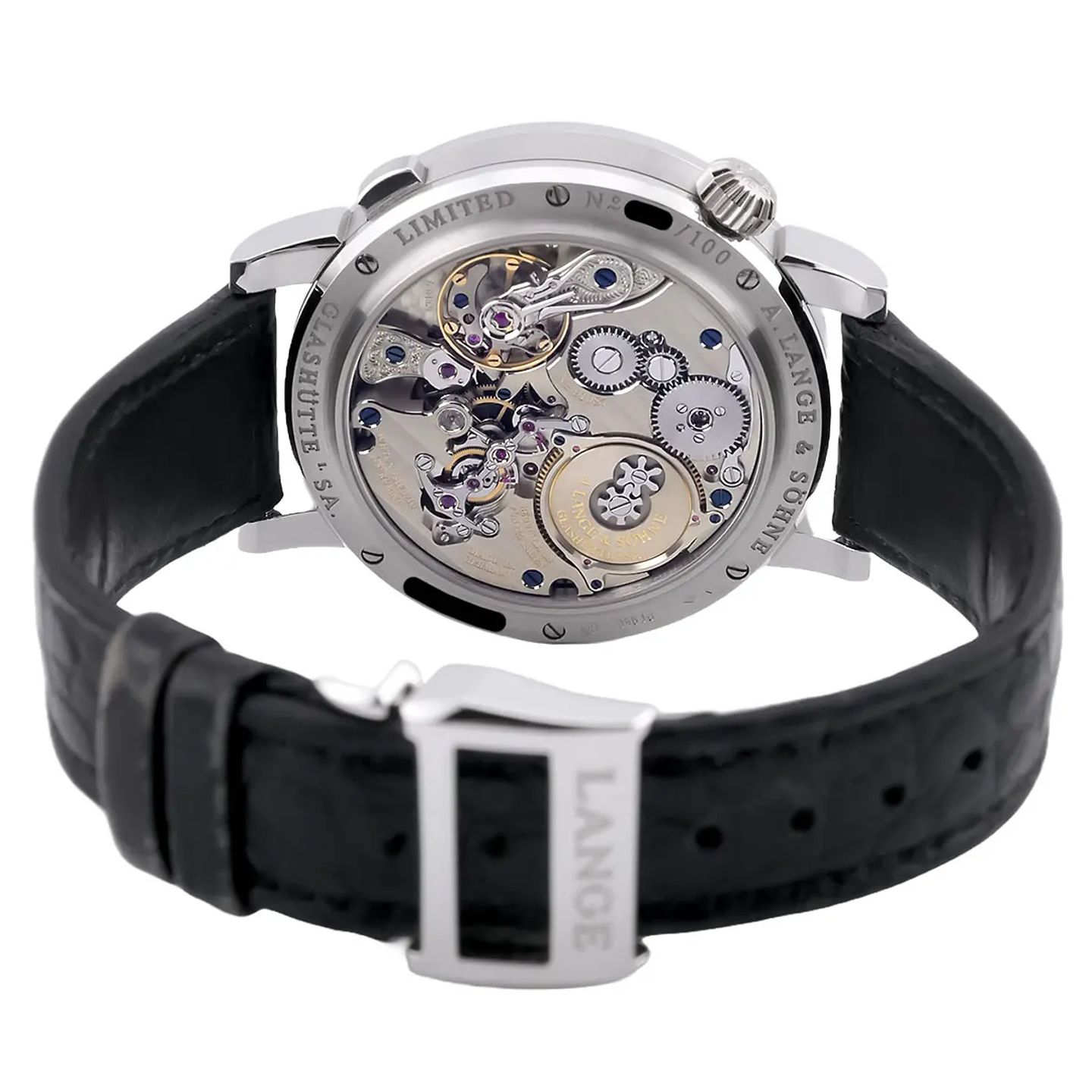 A. Lange & Söhne Zeitwerk 145.025 (2012) - Silver dial 44 mm Platinum case (8/8)