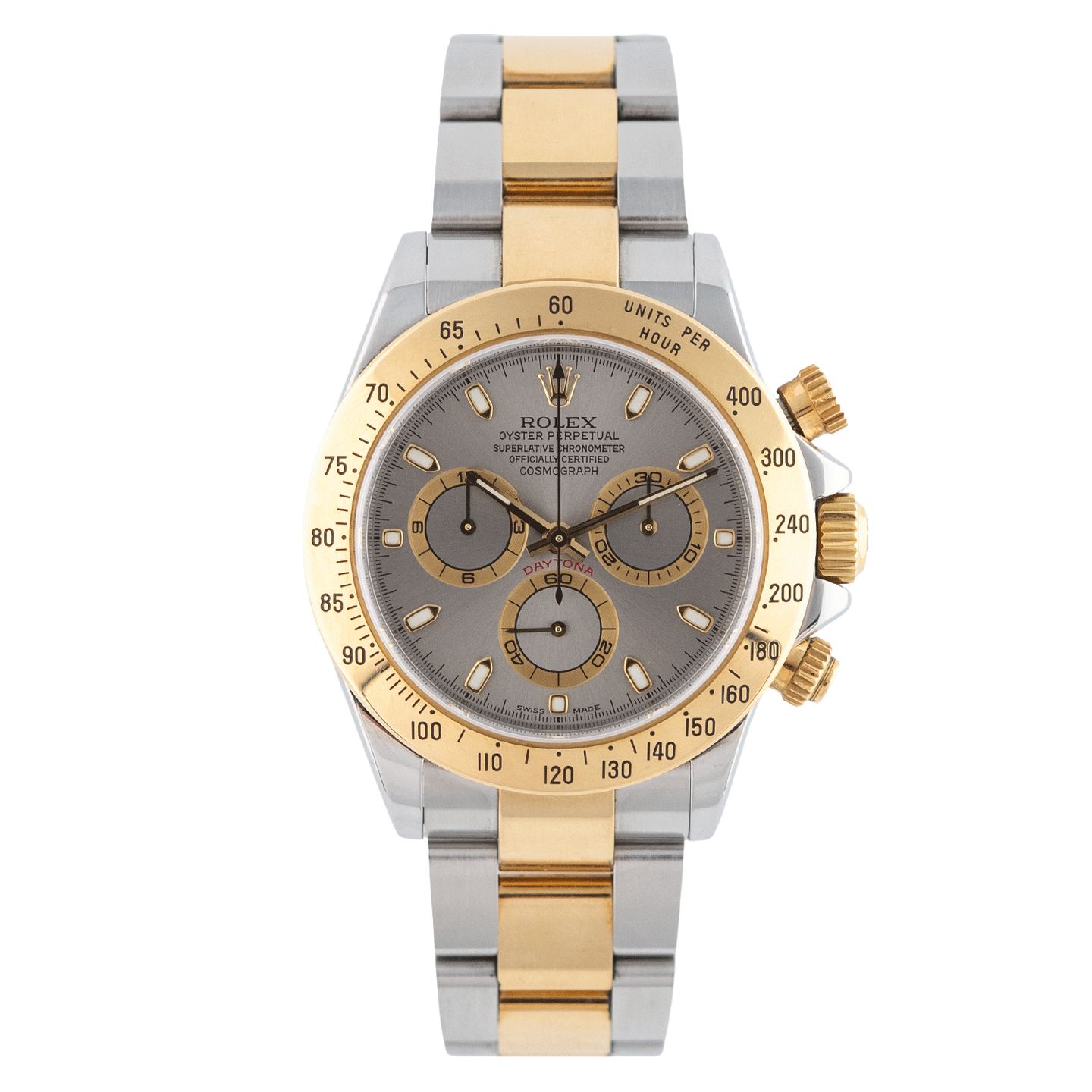 Rolex Daytona 116523 (2003) - Grijs wijzerplaat 40mm Goud/Staal (1/7)