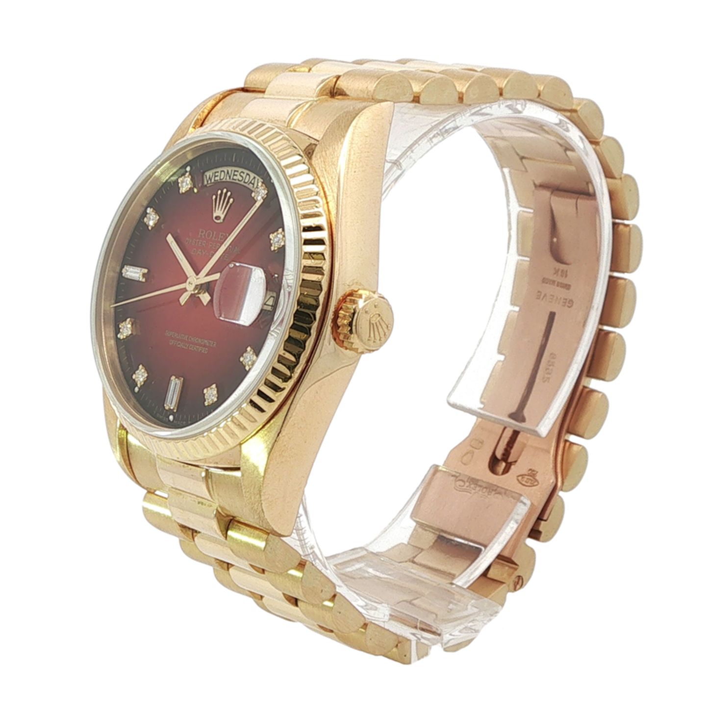 Rolex Day-Date 36 18038 (1986) - Rood wijzerplaat 36mm Geelgoud (2/6)