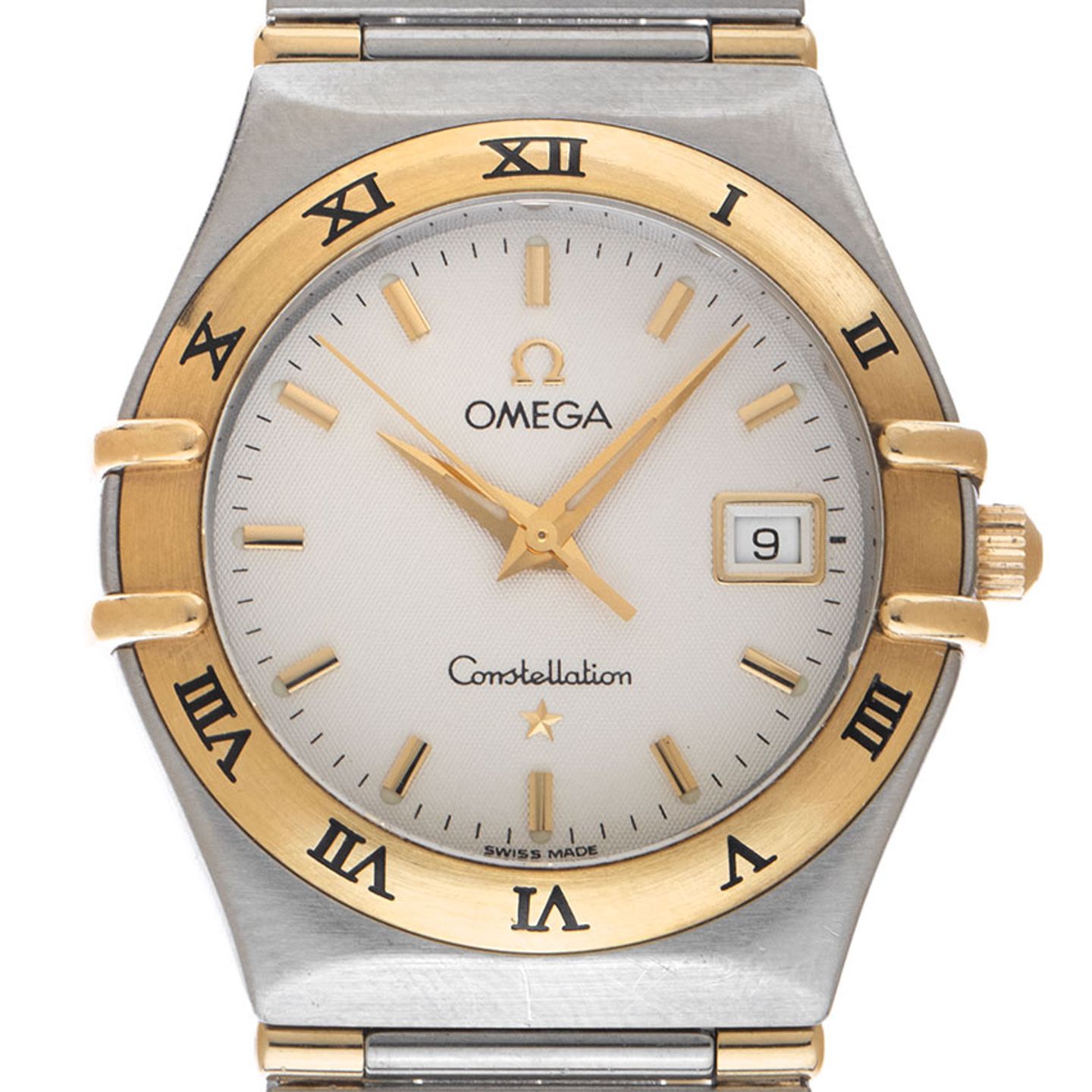 Omega Constellation 796.1201 (1998) - Wit wijzerplaat 27mm Goud/Staal (1/7)