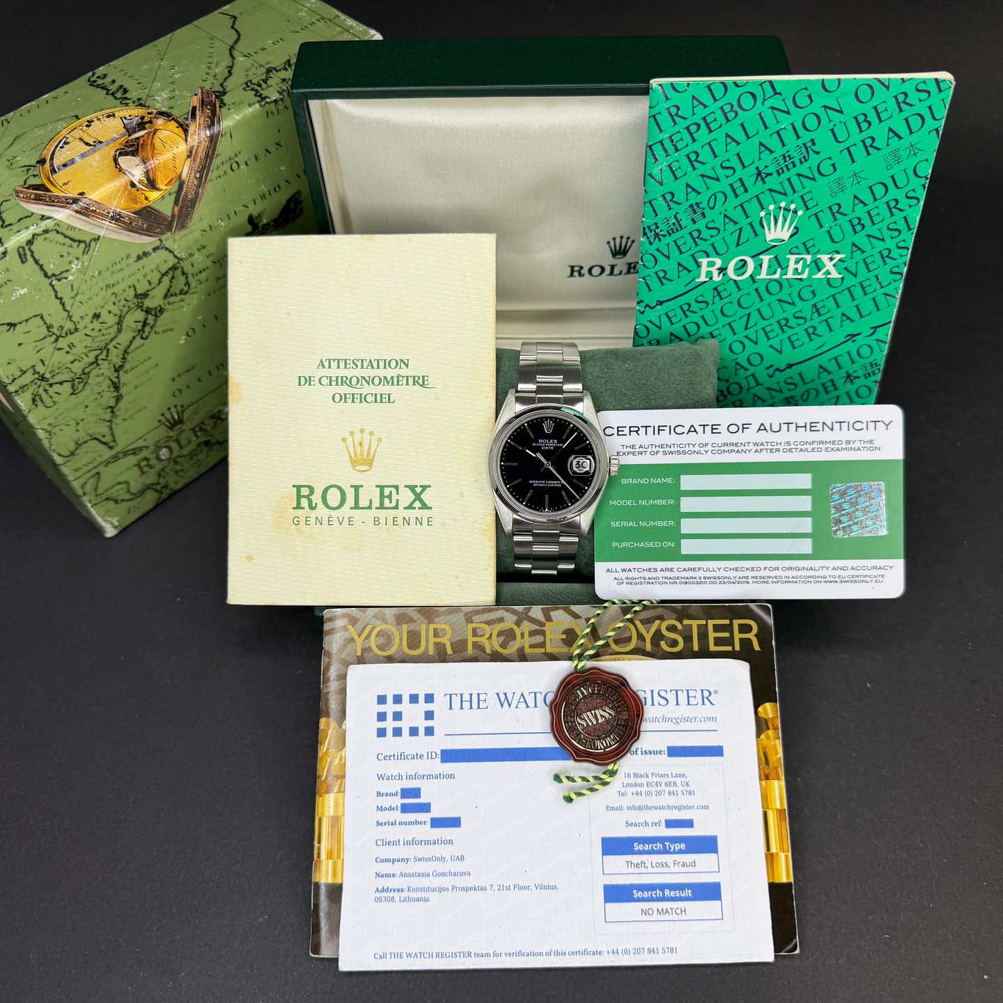 Rolex Oyster Perpetual Date 1500 (1975) - Zwart wijzerplaat 34mm Staal (4/8)