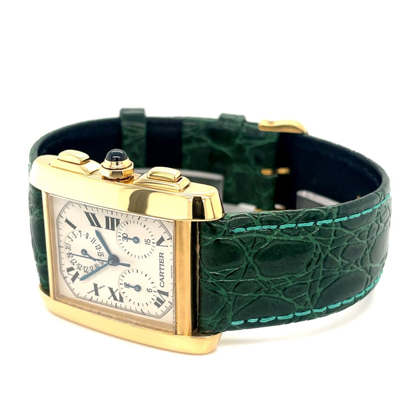 Cartier Tank Française 1830 (2000) - Zilver wijzerplaat 28mm Geelgoud (5/8)