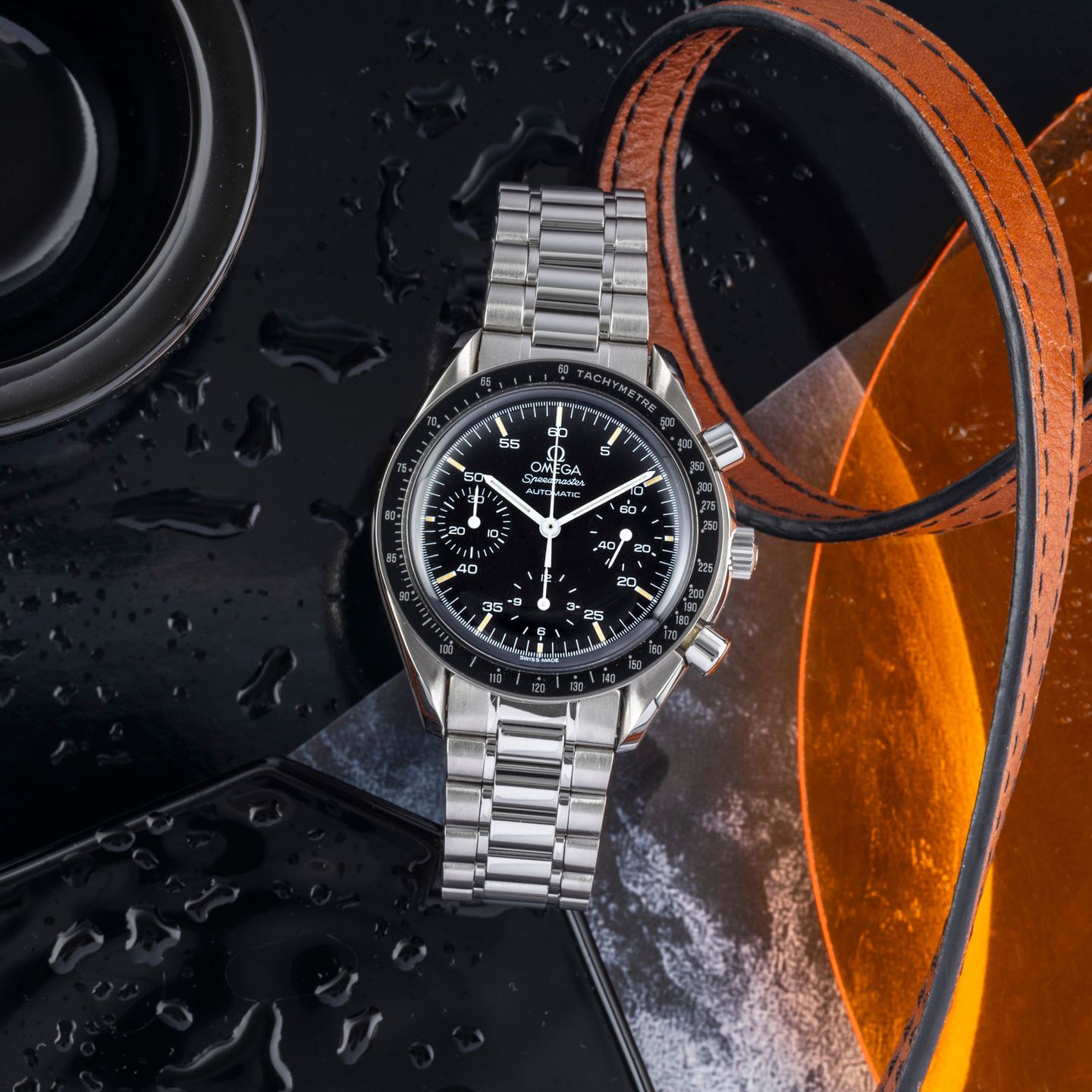 Omega Speedmaster Reduced 3510.50.00 (1999) - Zwart wijzerplaat 39mm Staal (1/8)