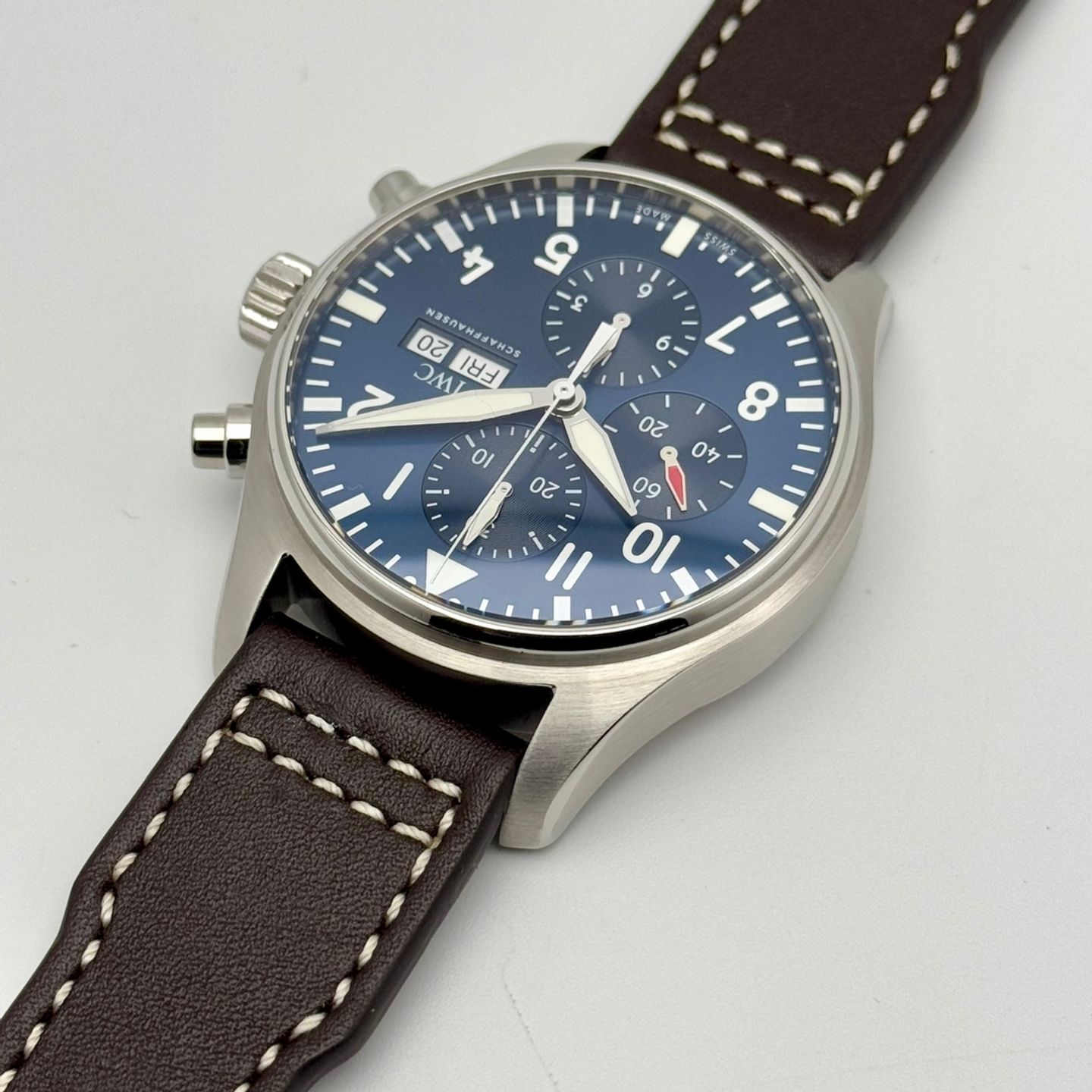 IWC Pilot Chronograph IW377714 (2016) - Blue dial 43 mm Steel case (7/10)