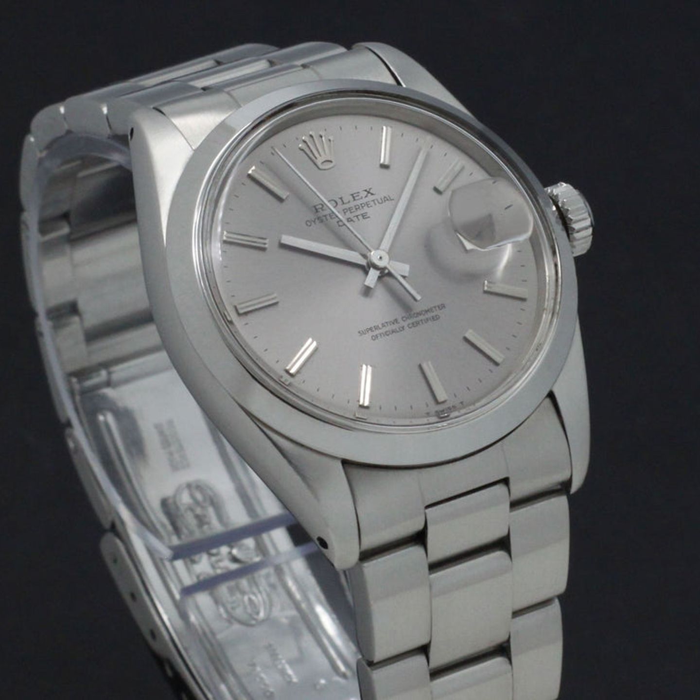 Rolex Oyster Perpetual Date 1500 (1968) - Purple dial 34 mm Steel case (6/7)