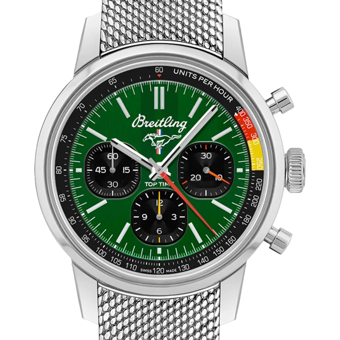 Breitling Top Time AB01762A1L1A1 (2024) - Groen wijzerplaat 41mm Staal (2/3)