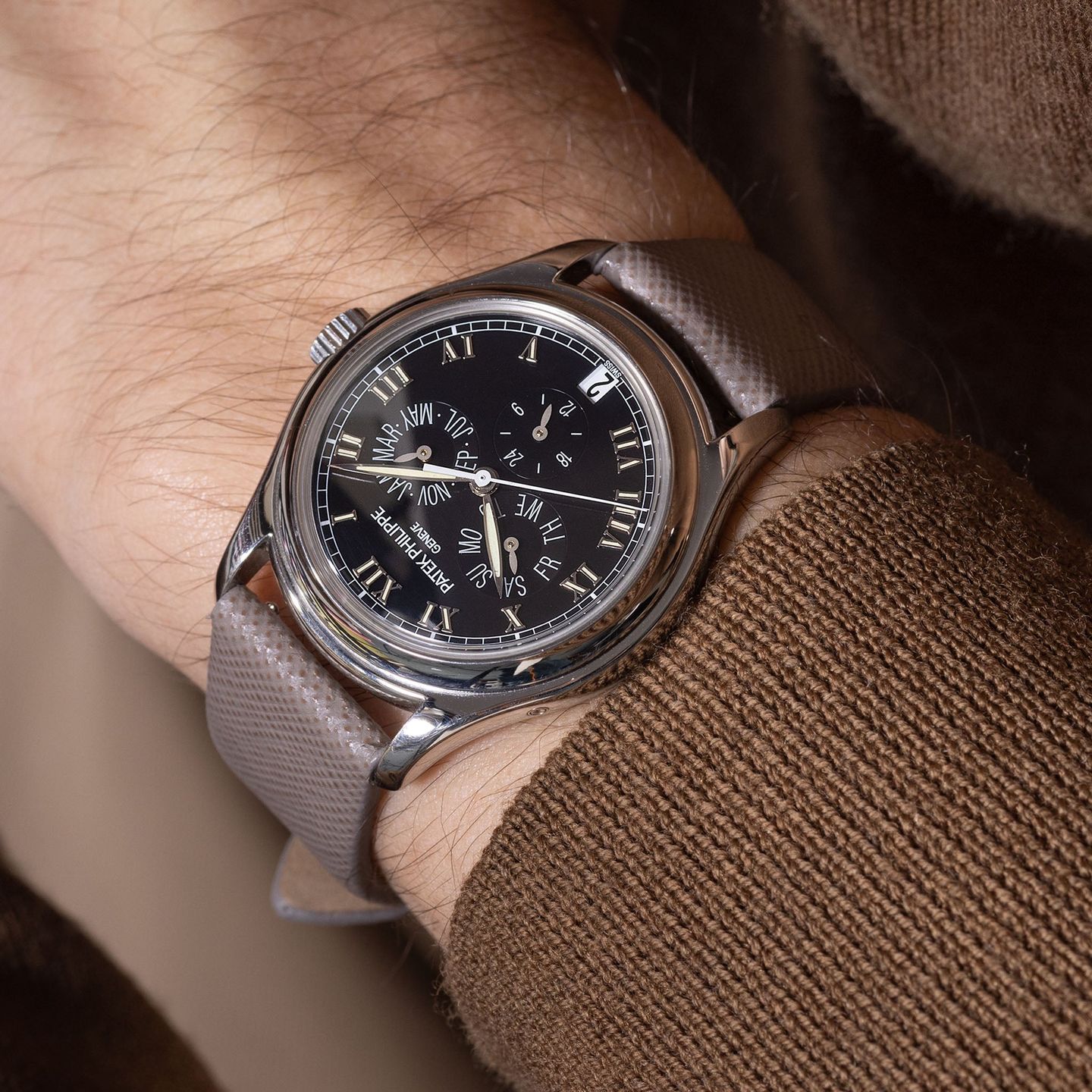 Patek Philippe Annual Calendar 5035P (1997) - 37mm Platina (5/8)
