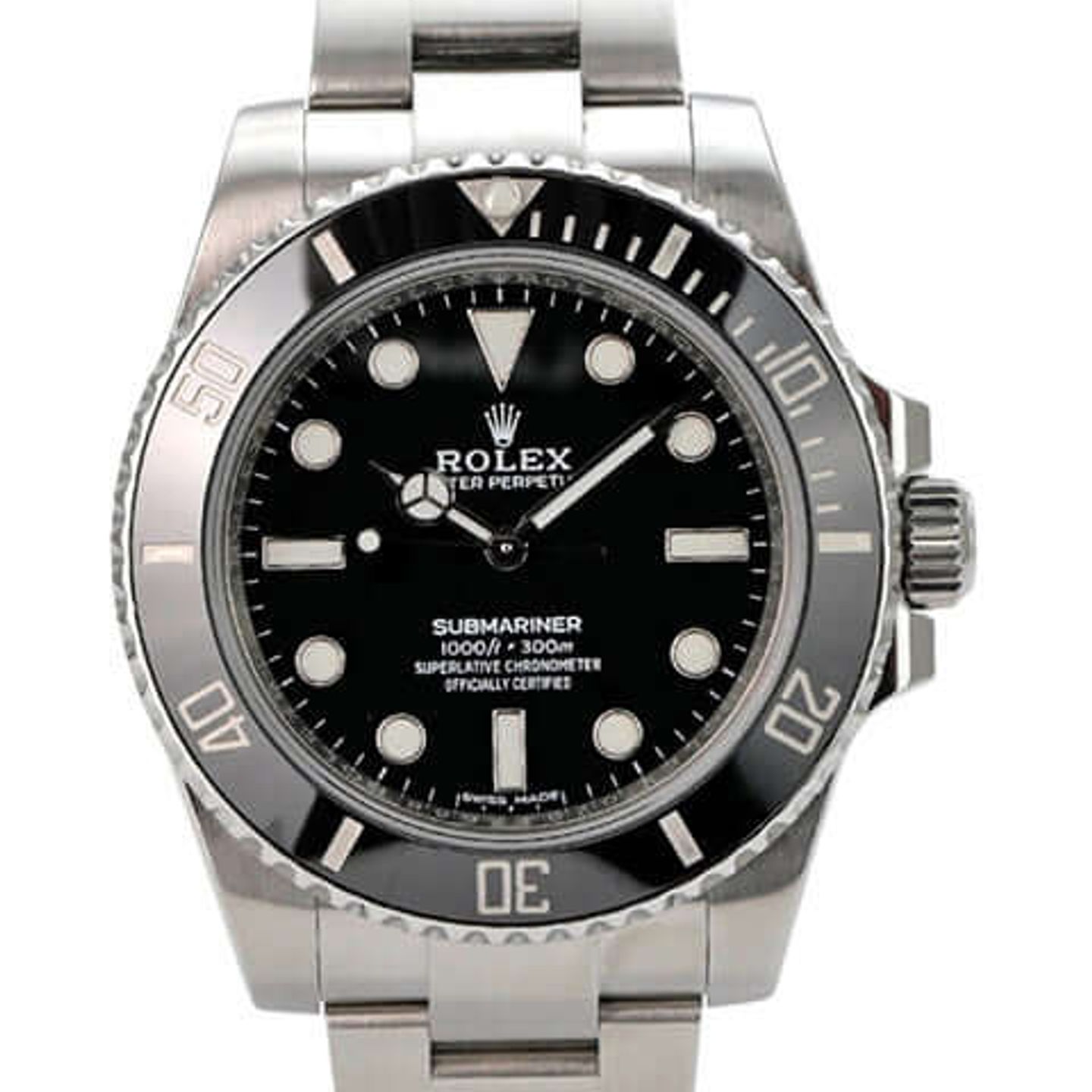Rolex Submariner No Date 114060 (2018) - Black dial 40 mm Steel case (1/8)