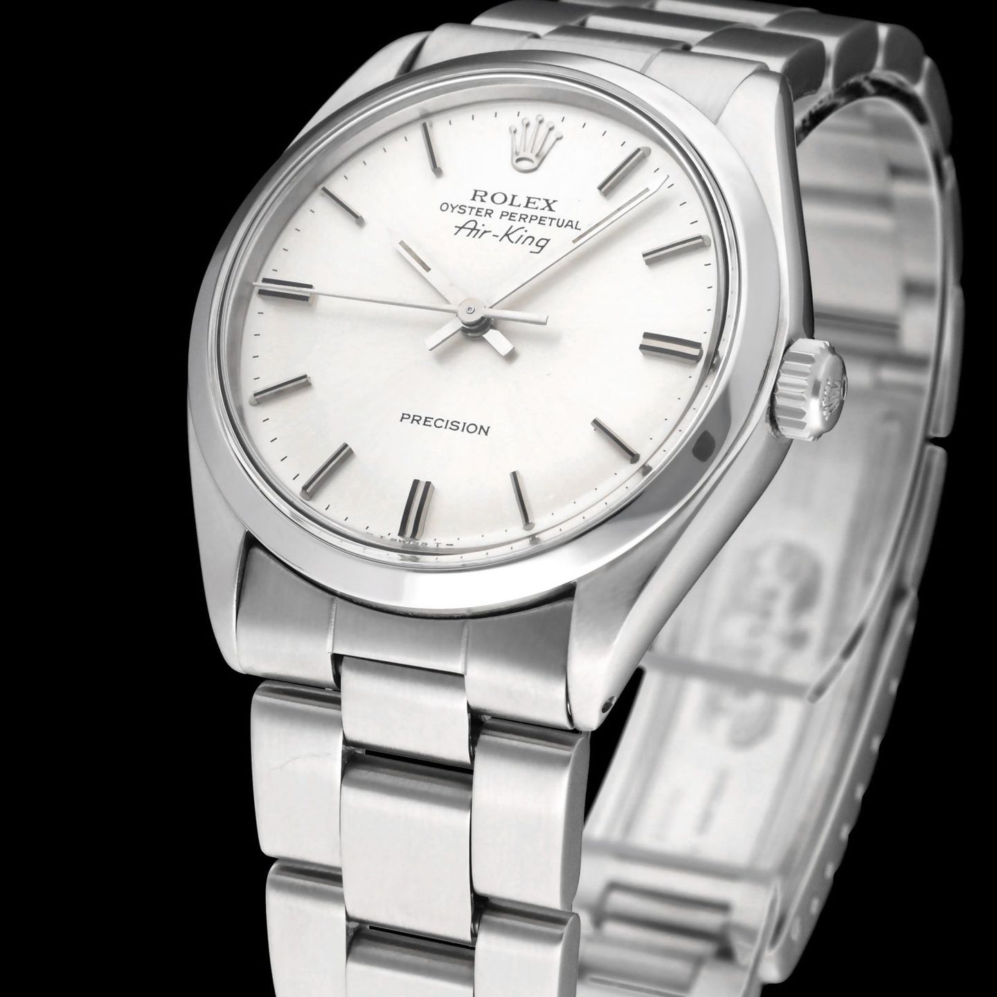 Rolex Air-King 5500 (1978) - Silver dial 34 mm Steel case (6/7)