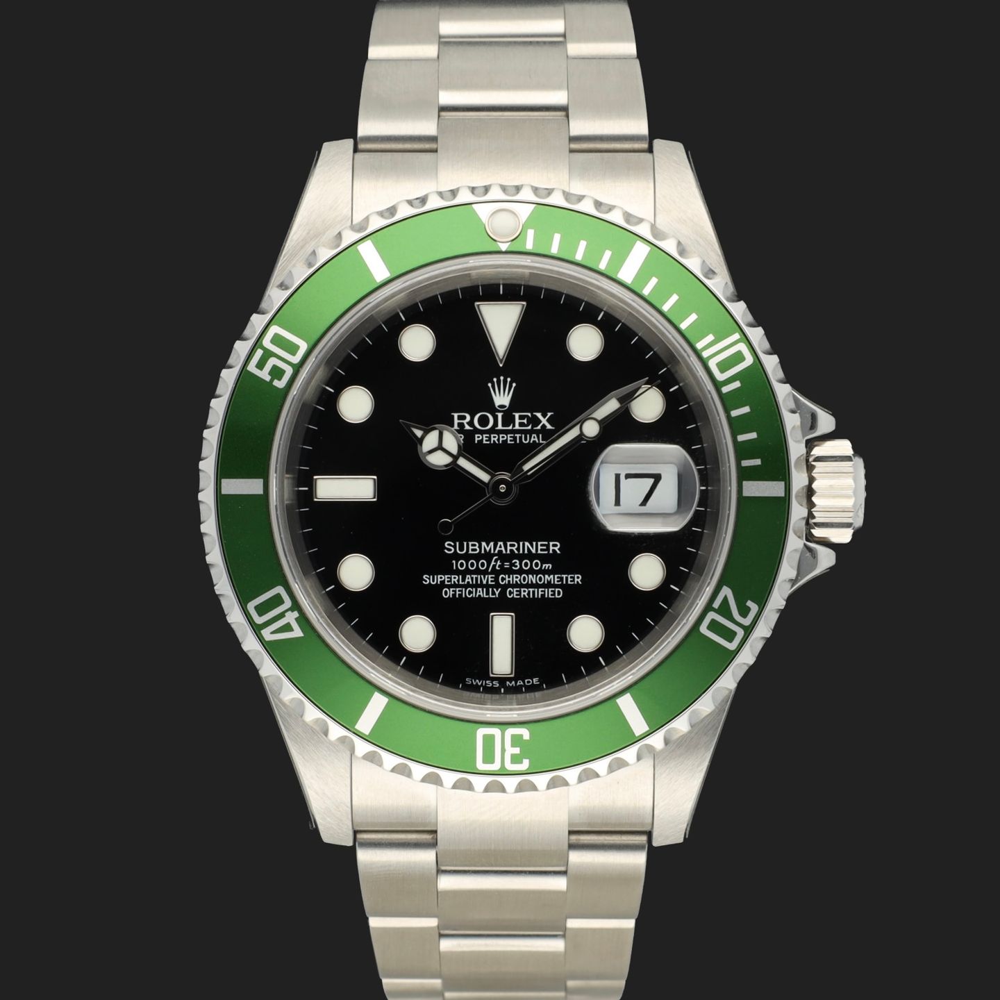 Rolex Submariner Date 116610LV (2005) - Green dial 40 mm Steel case (3/8)