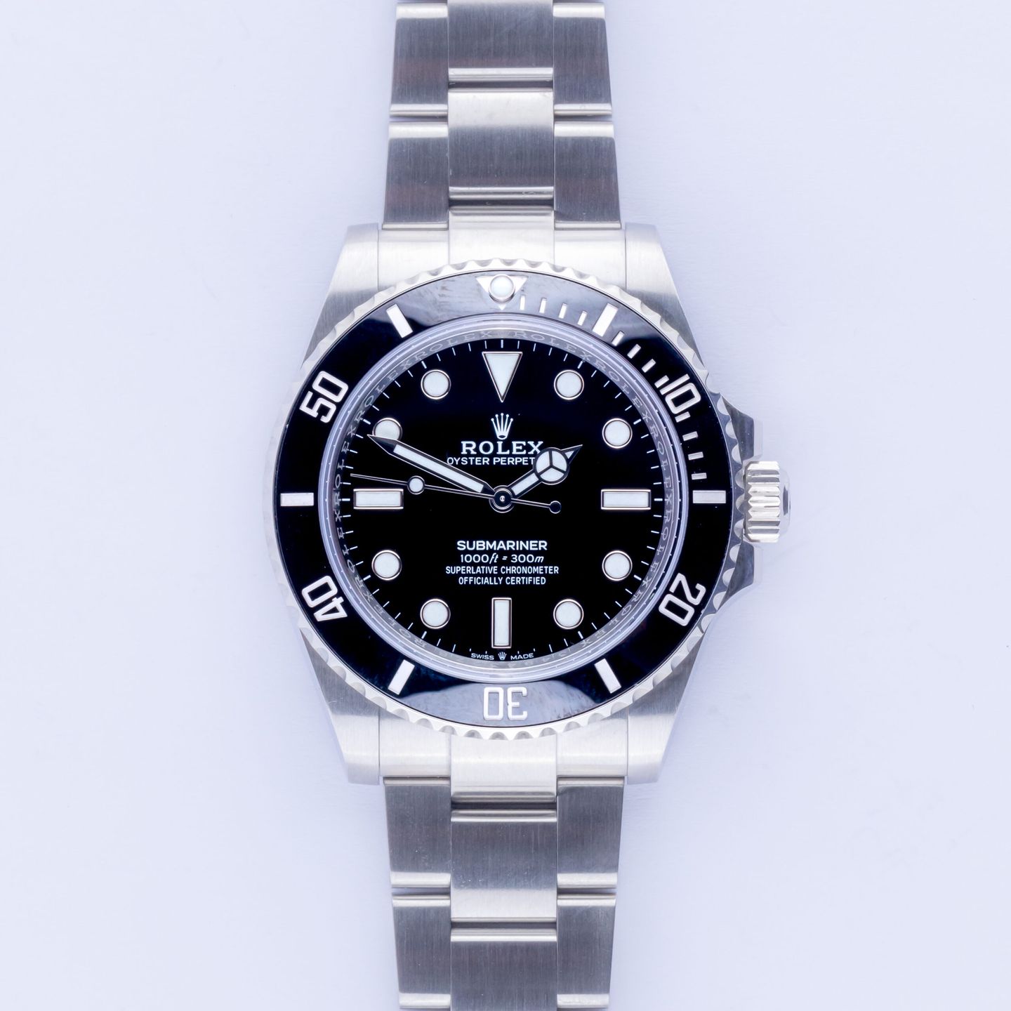 Rolex Submariner No Date 14060M (2022) - Zwart wijzerplaat 40mm Staal (3/8)